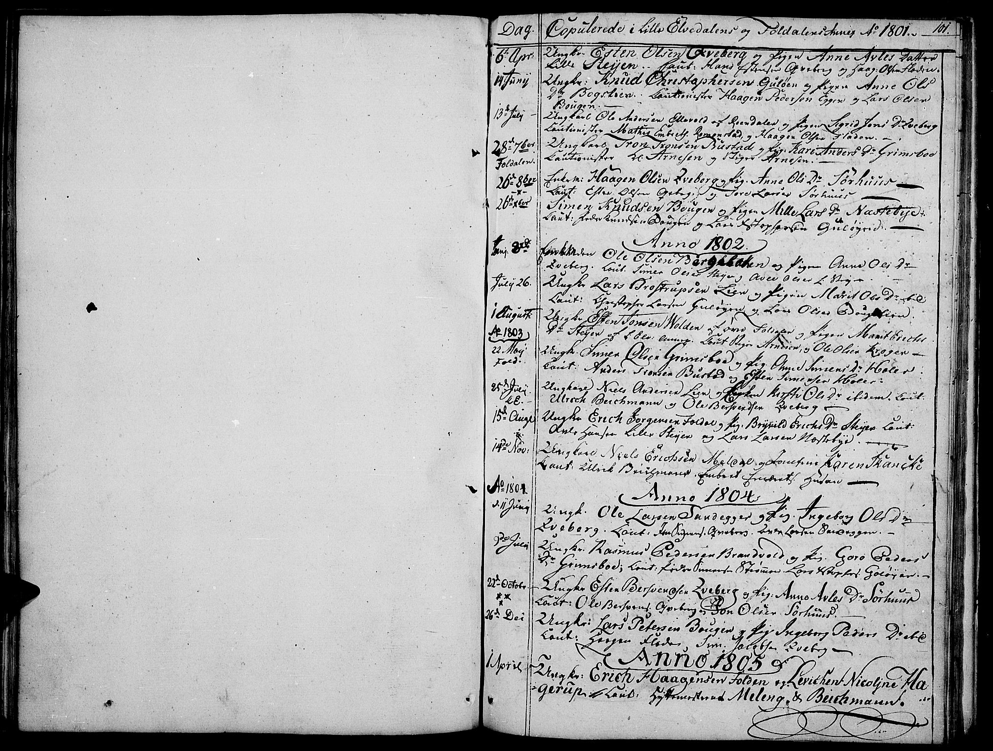 Tynset prestekontor, AV/SAH-PREST-058/H/Ha/Haa/L0016: Ministerialbok nr. 16, 1801-1814, s. 101