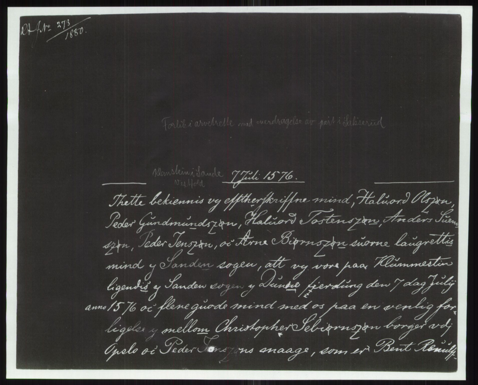 Samlinger til kildeutgivelse, Diplomavskriftsamlingen, AV/RA-EA-4053/H/Ha, s. 3886