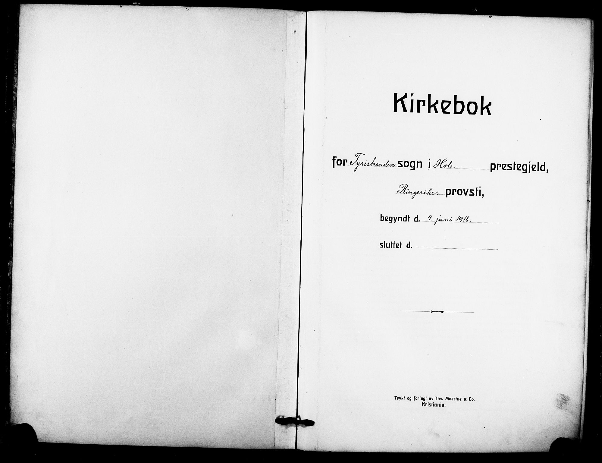 Hole kirkebøker, SAKO/A-228/G/Gb/L0005: Klokkerbok nr. II 5, 1915-1932