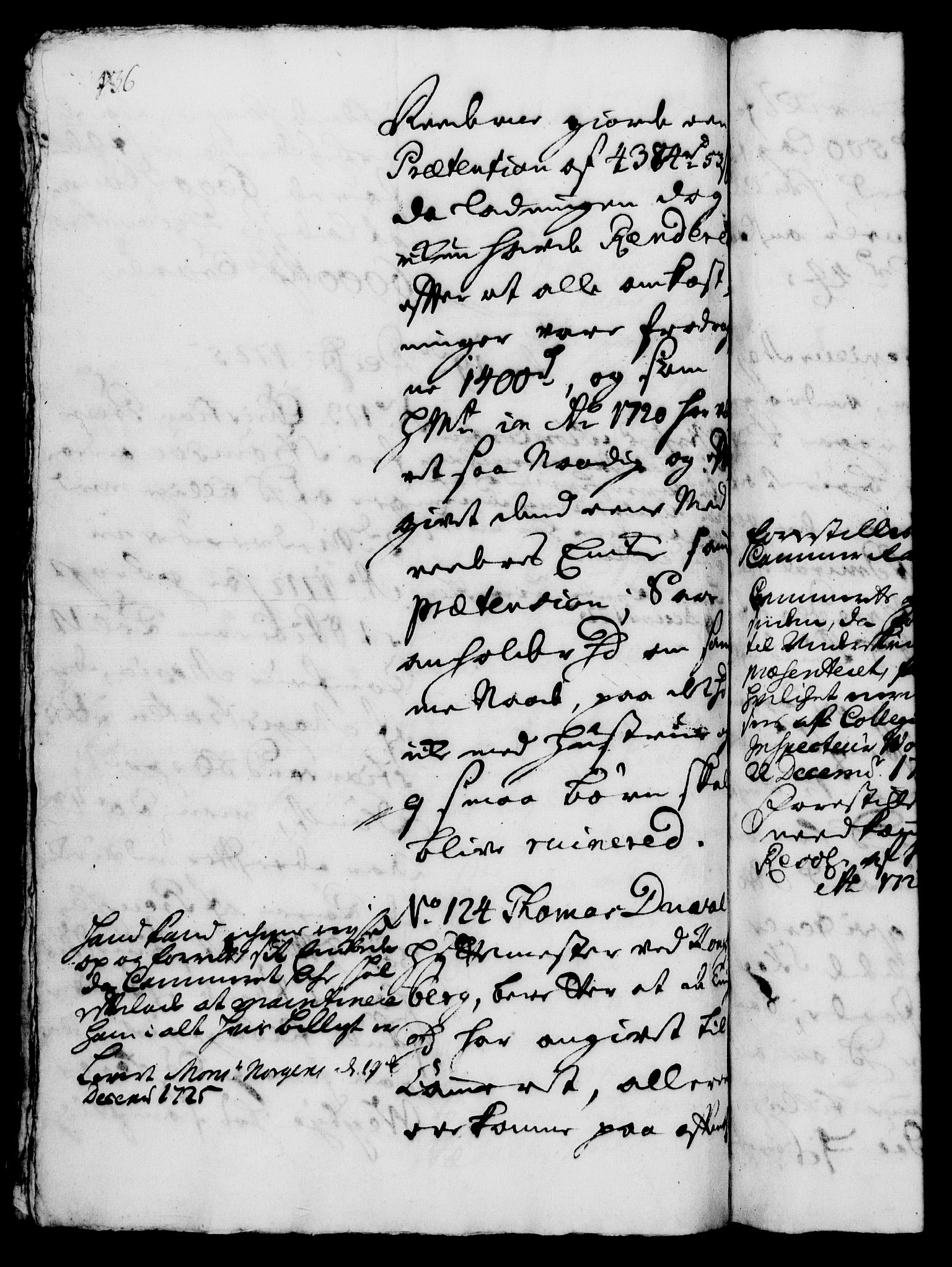 Rentekammeret, Kammerkanselliet, RA/EA-3111/G/Gh/Gha/L0008: Norsk ekstraktmemorialprotokoll (merket RK 53.53), 1725-1726, s. 136