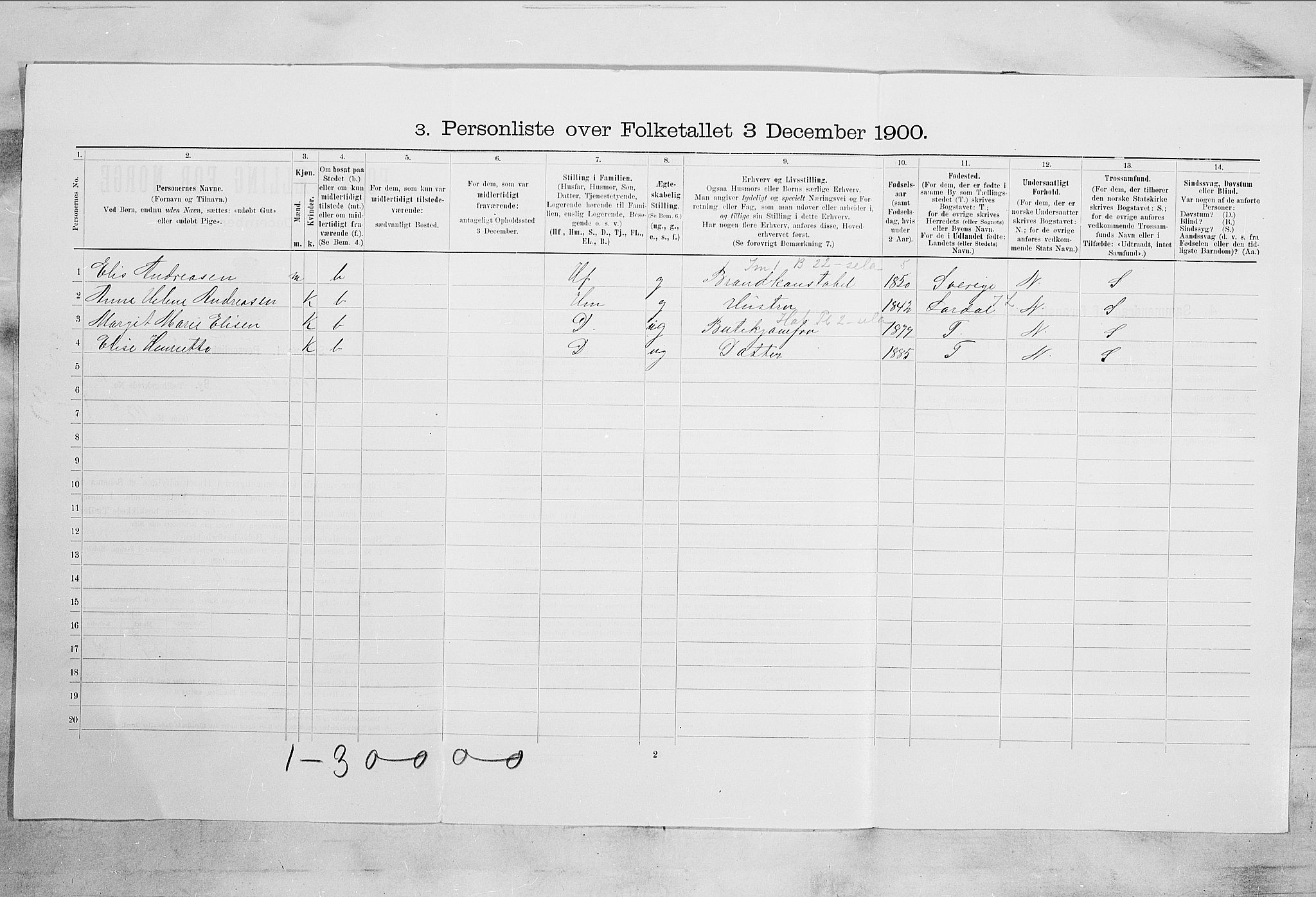 RA, Folketelling 1900 for 0705 Tønsberg kjøpstad, 1900, s. 1387