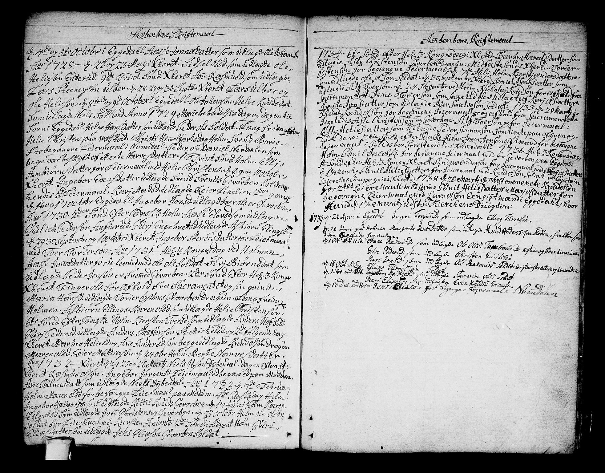 Sigdal kirkebøker, SAKO/A-245/F/Fa/L0001: Ministerialbok nr. I 1, 1722-1777