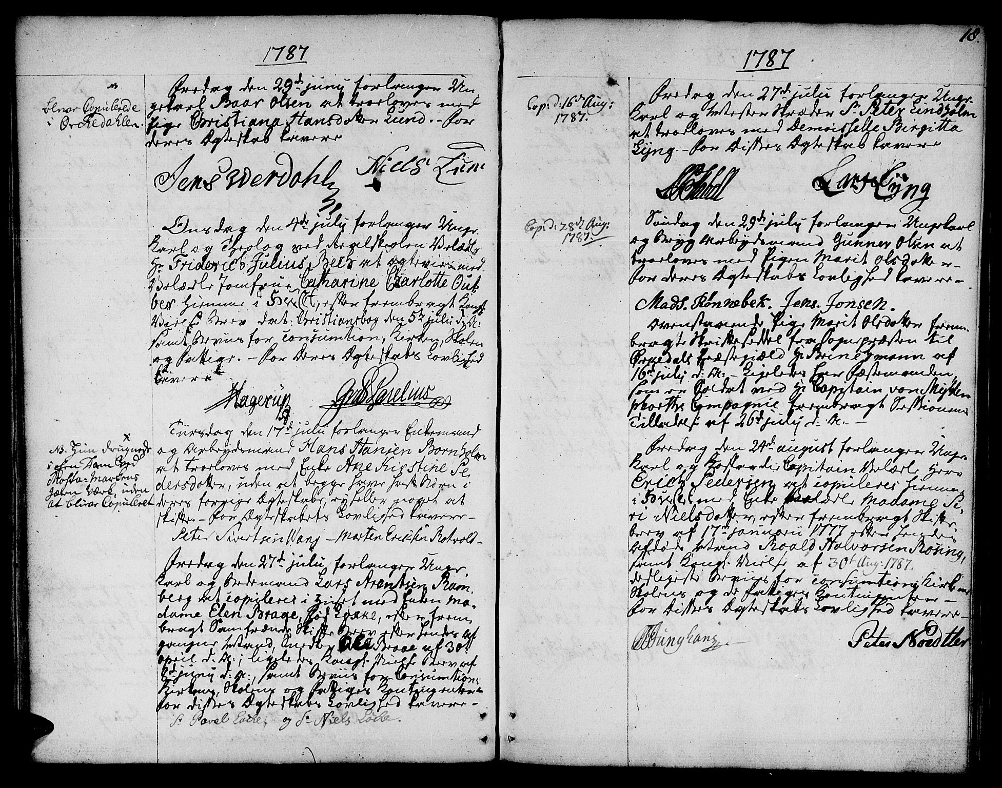 Ministerialprotokoller, klokkerbøker og fødselsregistre - Sør-Trøndelag, AV/SAT-A-1456/601/L0041: Ministerialbok nr. 601A09, 1784-1801, s. 18