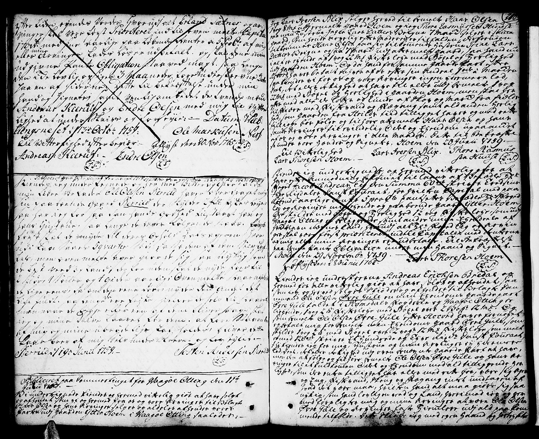 Romsdal sorenskriveri, SAT/A-4149/1/2/2C/L0003: Pantebok nr. 3, 1747-1767, s. 210