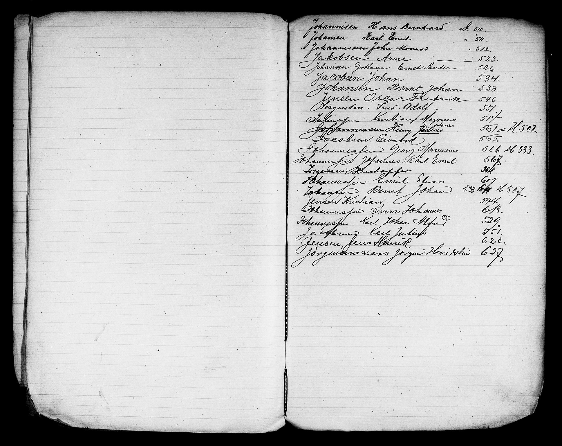 Son mønstringskontor, SAO/A-10569e/F/Fa/L0001: Register til annotasjonsruller, 1860, s. 42