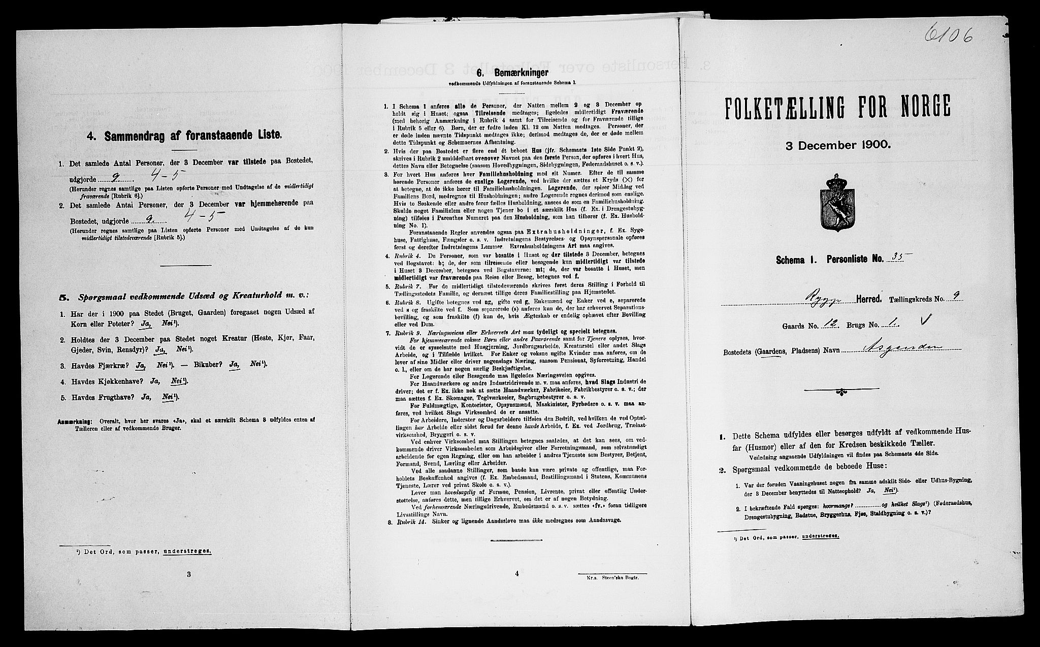 SAO, Folketelling 1900 for 0136 Rygge herred, 1900