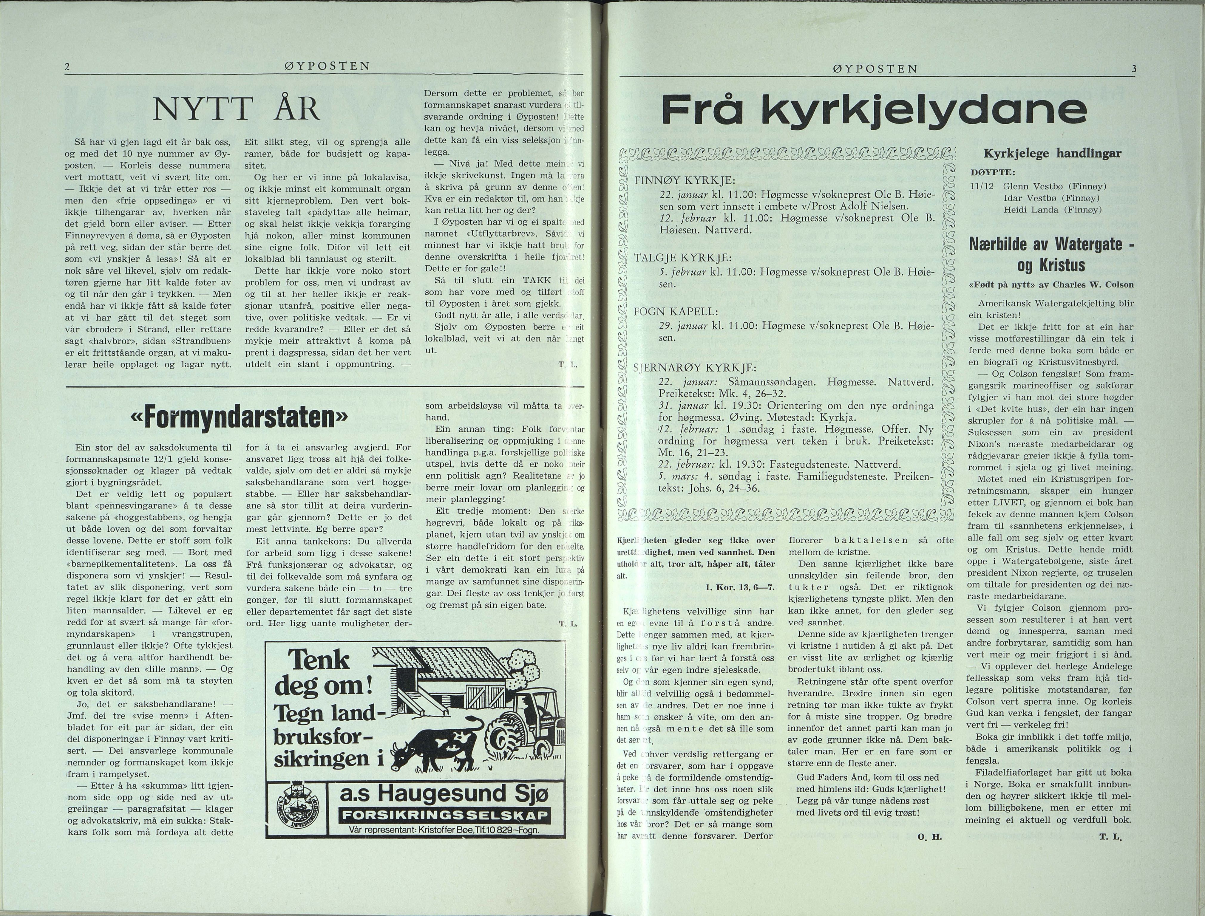 , Finnøy kommune, Øyposten, 1978, 1978
