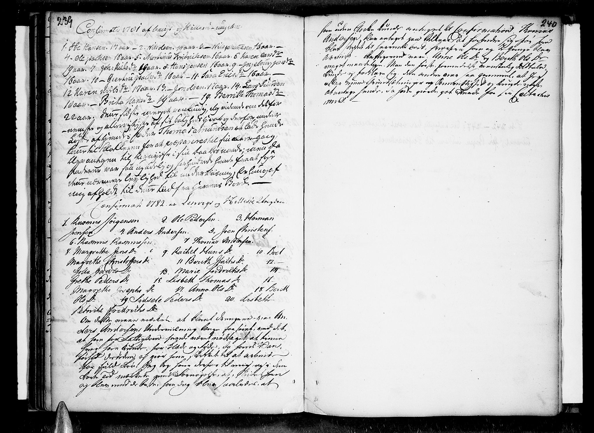 Lenvik sokneprestembete, AV/SATØ-S-1310/H/Ha/Haa/L0001kirke: Ministerialbok nr. 1, 1753-1783, s. 239-240