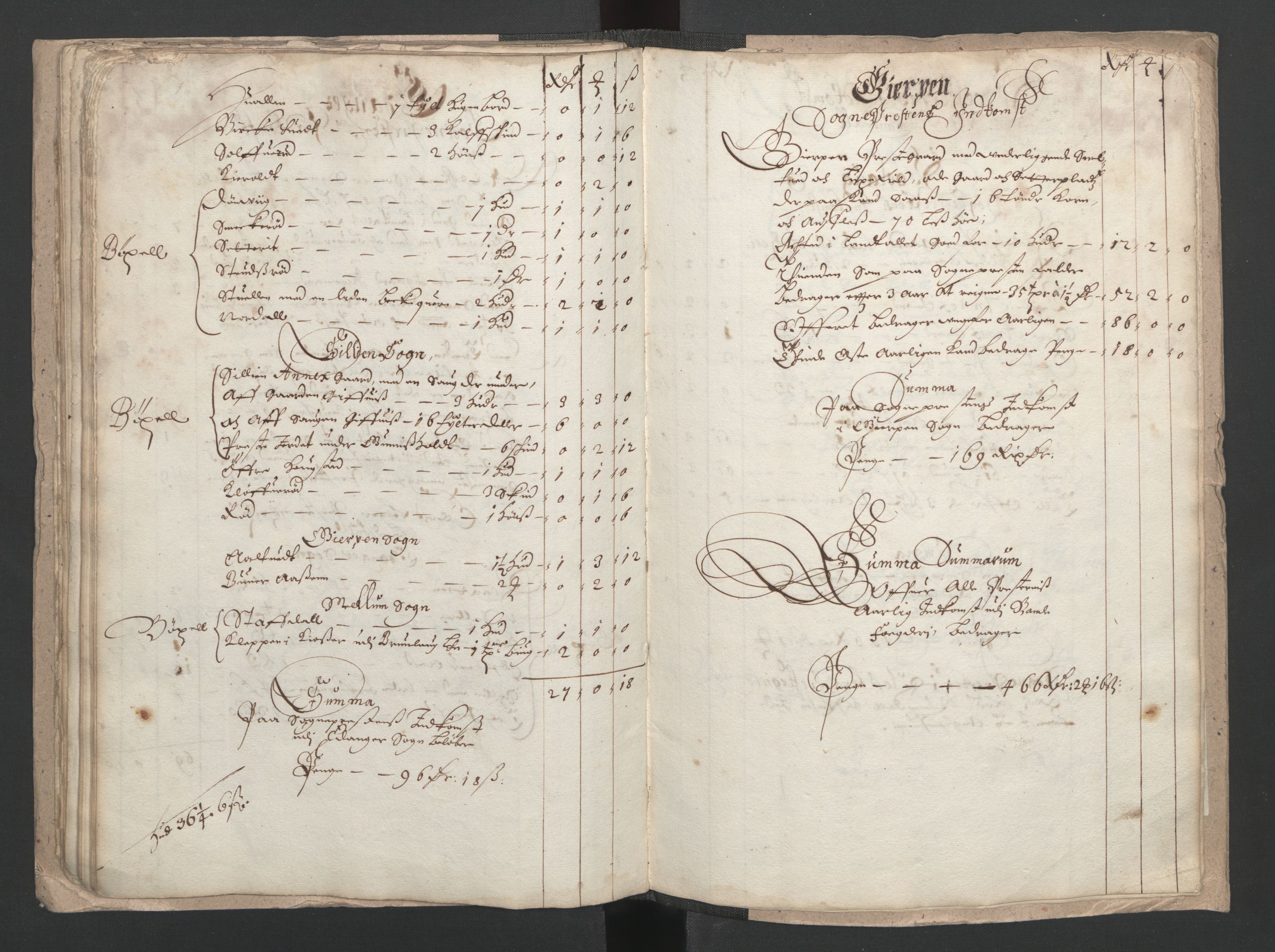 Rentekammeret inntil 1814, Realistisk ordnet avdeling, AV/RA-EA-4070/L/L0018/0002: Skien lagdømme: / Jordebok over kirkenes og prestenes inntekter i Bratsberg len, 1661