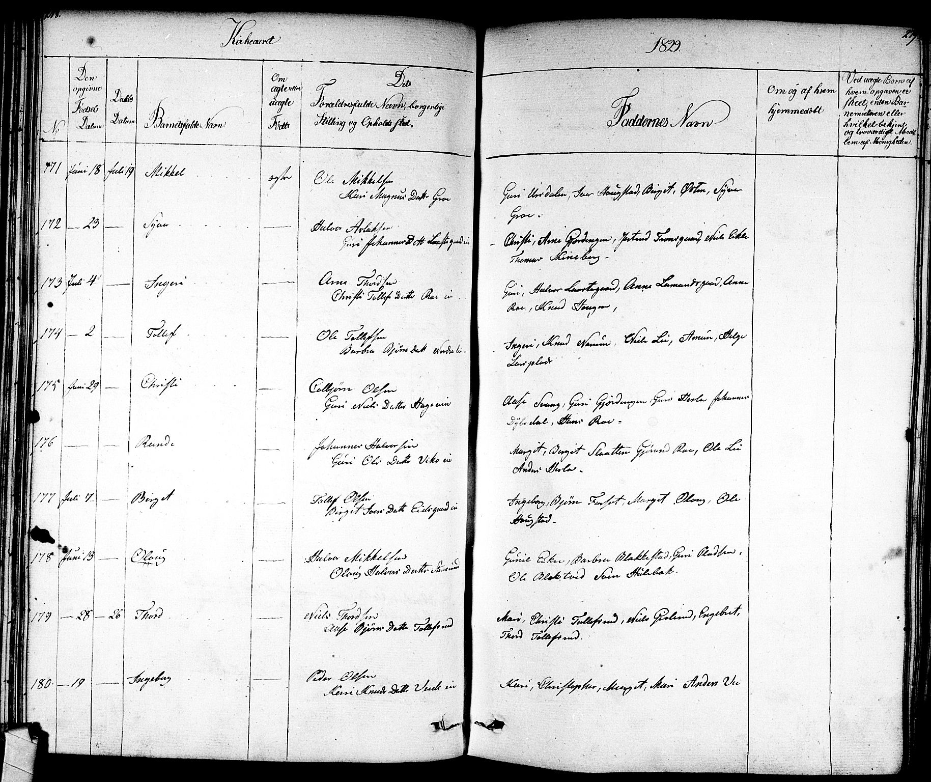 Nes kirkebøker, SAKO/A-236/F/Fa/L0008: Ministerialbok nr. 8, 1824-1834, s. 278-279