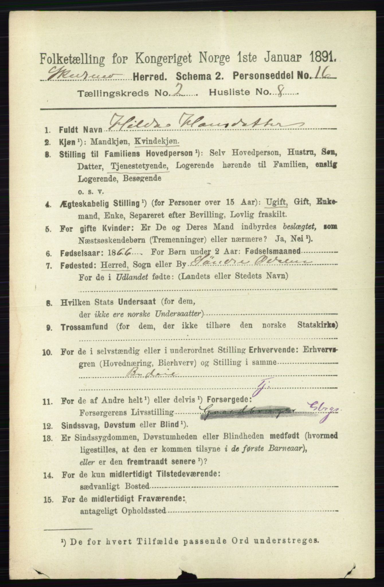 RA, Folketelling 1891 for 0231 Skedsmo herred, 1891, s. 668