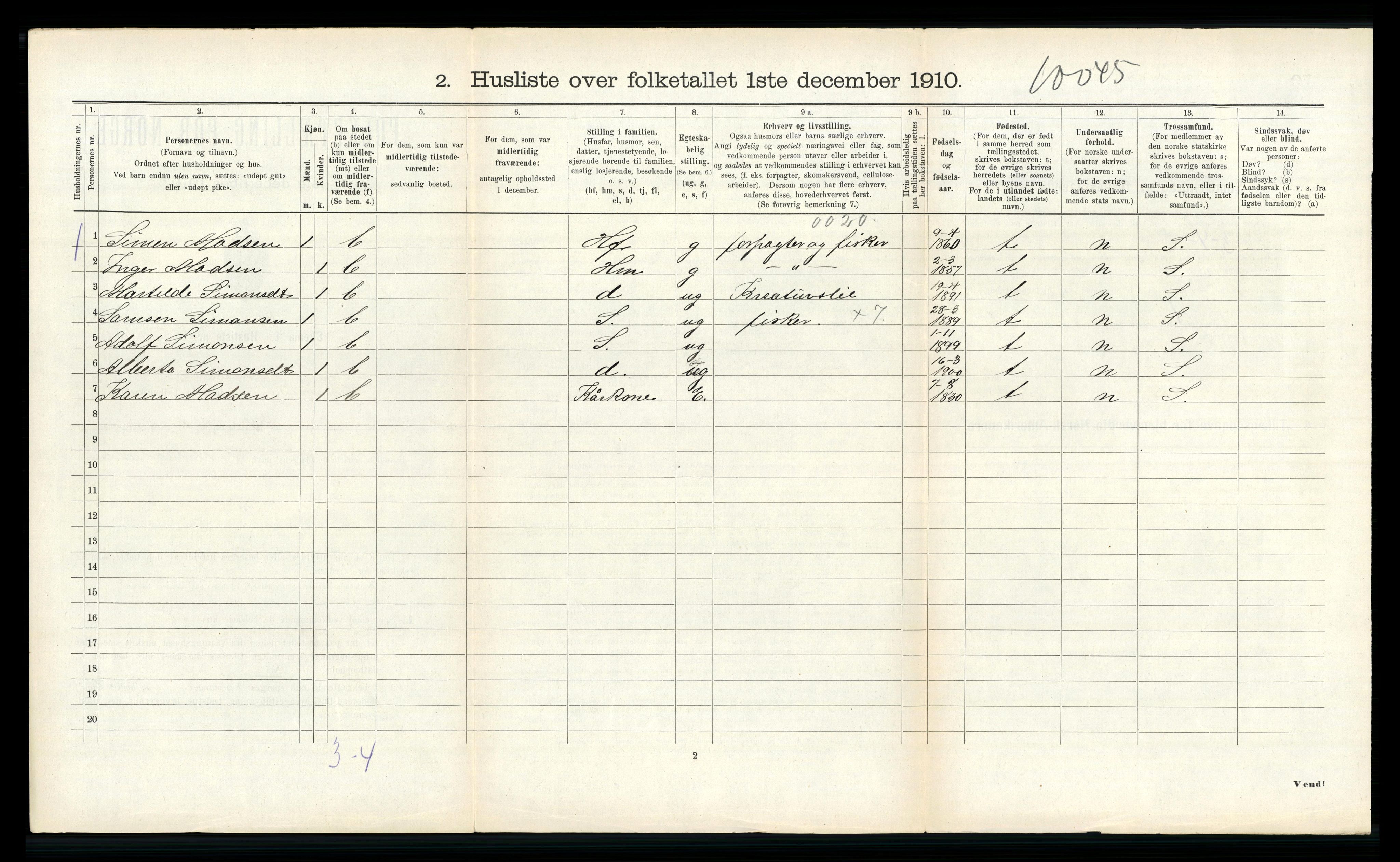 RA, Folketelling 1910 for 1437 Kinn herred, 1910, s. 597