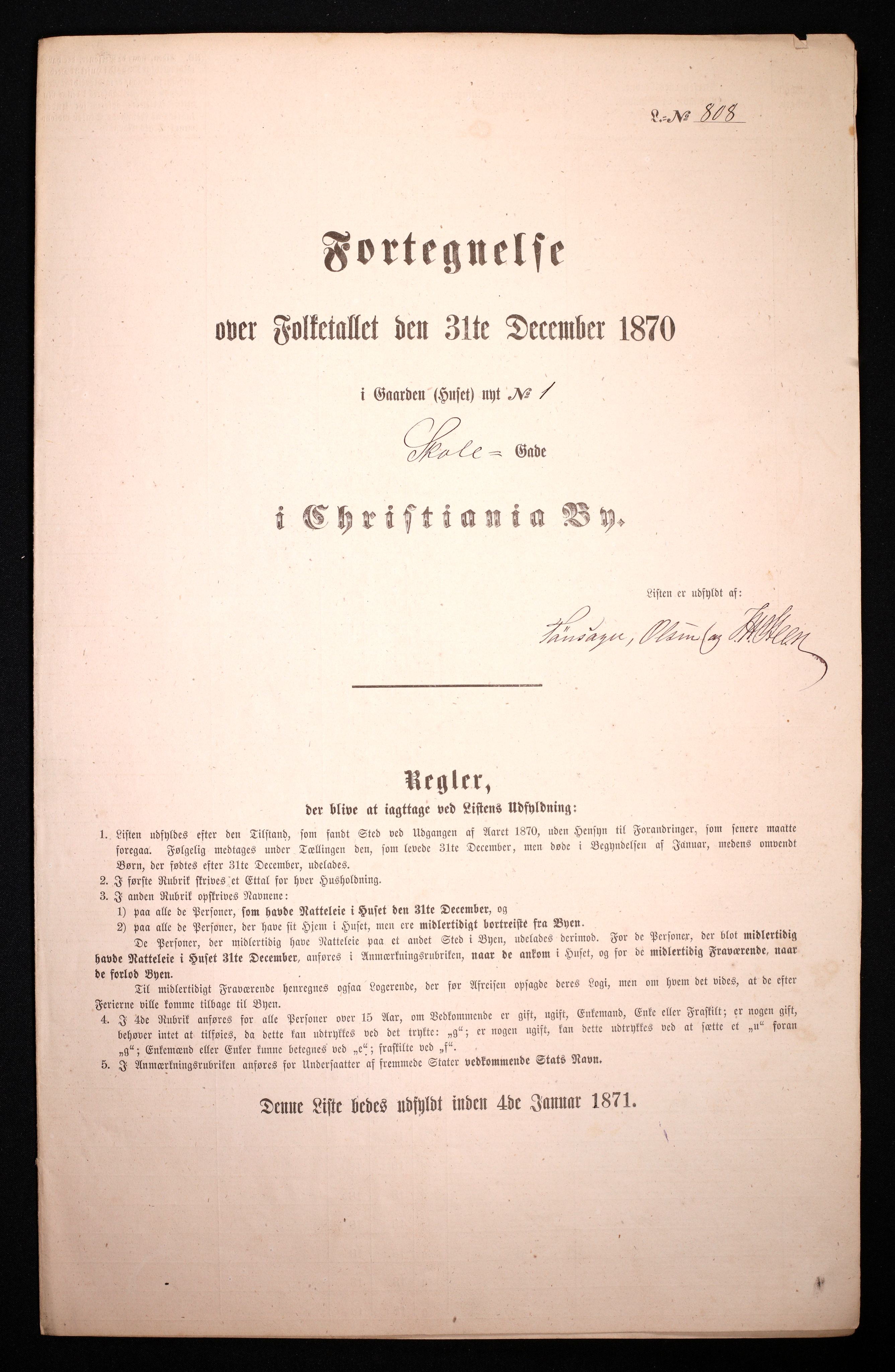 RA, Folketelling 1870 for 0301 Kristiania kjøpstad, 1870, s. 3412