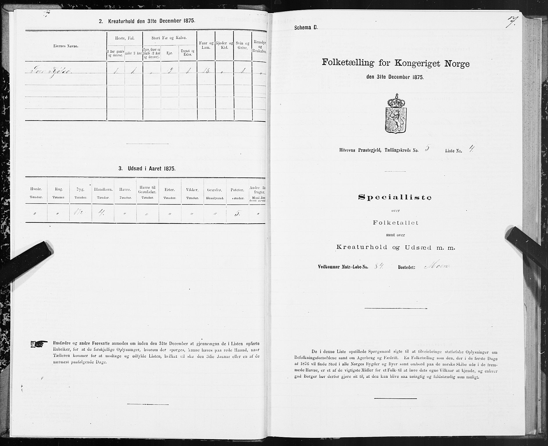 SAT, Folketelling 1875 for 1617P Hitra prestegjeld, 1875, s. 3007