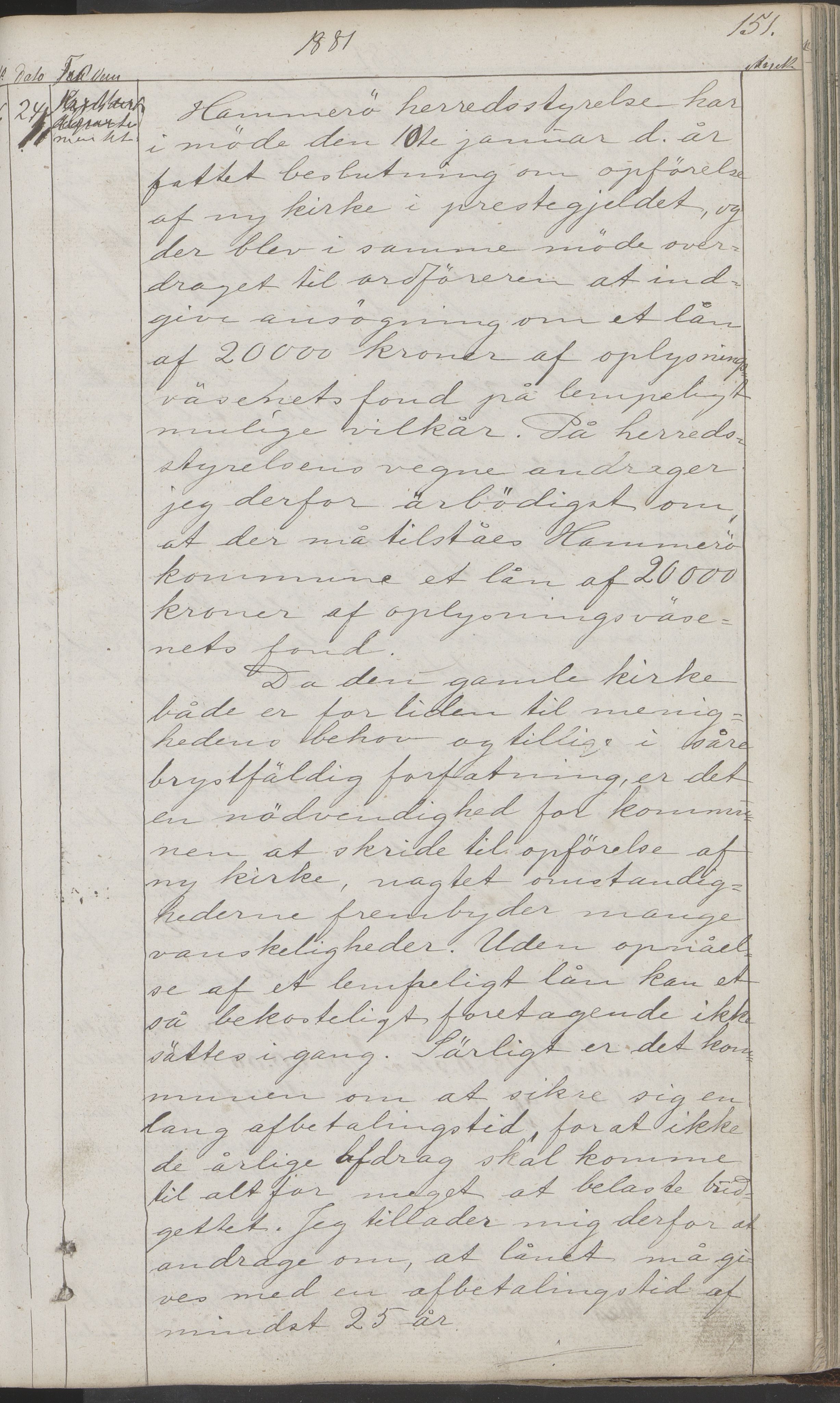 Hamarøy kommune. Formannskapet, AIN/K-18490.150/210/L0001: Protokoll, 1838-1900, s. 151
