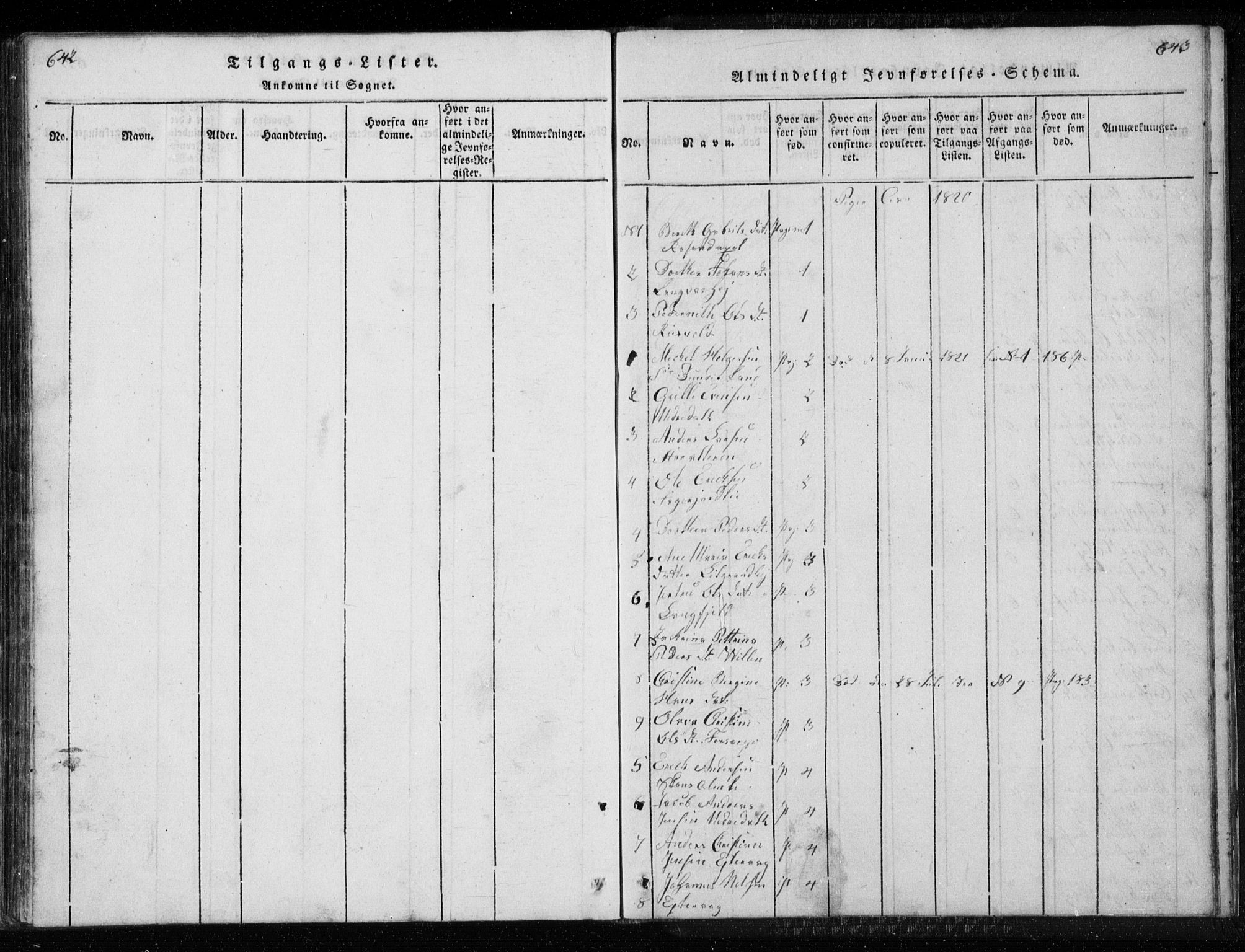 Ministerialprotokoller, klokkerbøker og fødselsregistre - Nordland, SAT/A-1459/827/L0412: Klokkerbok nr. 827C01, 1820-1841, s. 642-643
