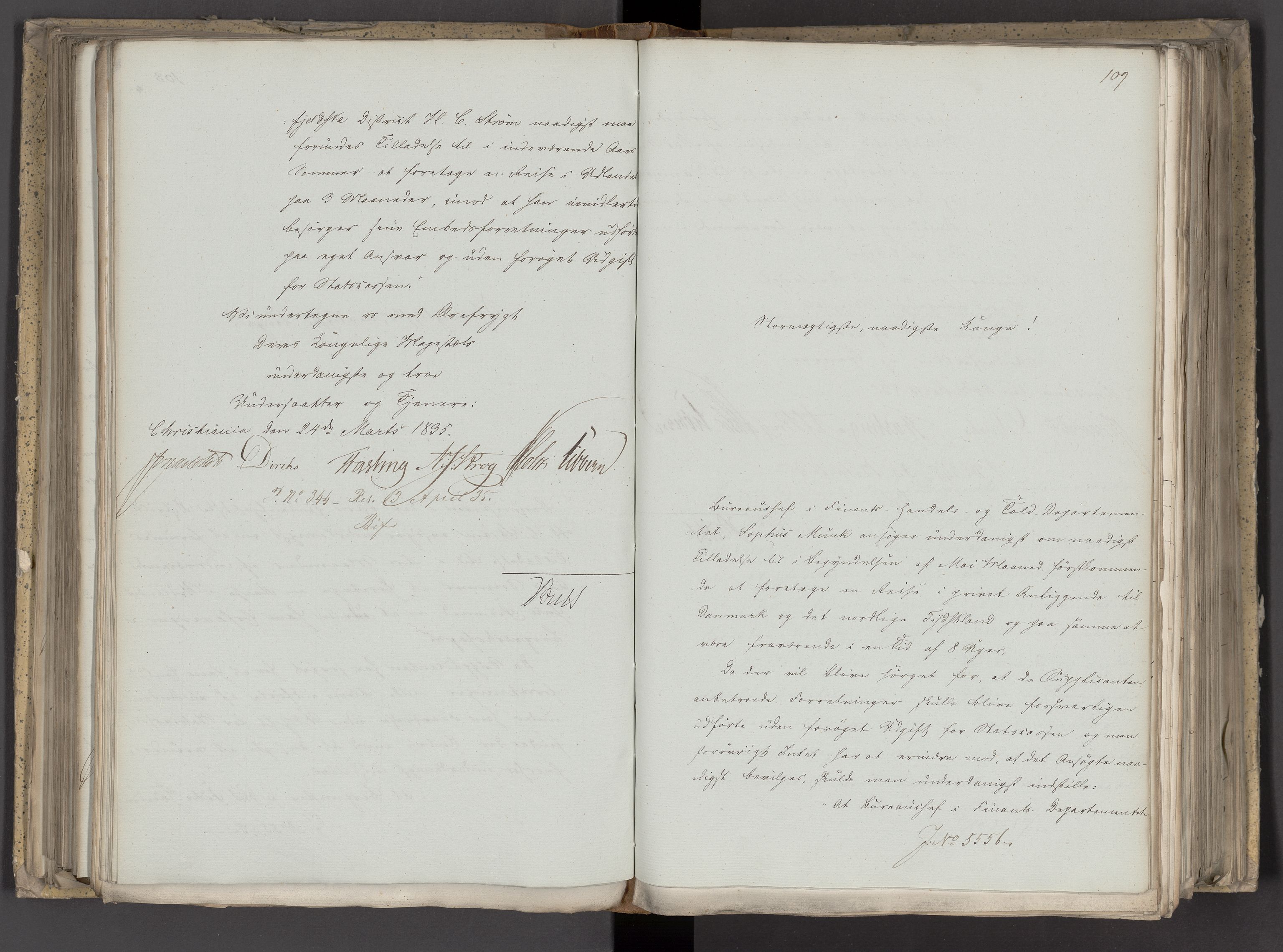 Statsrådsavdelingen i Stockholm, AV/RA-S-1003/D/Da/L0098: Regjeringsinnstillinger nr. 5461-5649, 1835