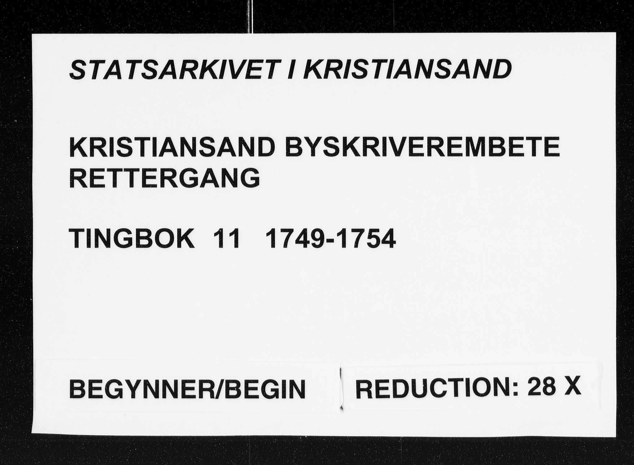 Kristiansand byrett, AV/SAK-1223-0001/F/Fa/L0012: Bytingsprotokoll nr. 11, 1749-1754