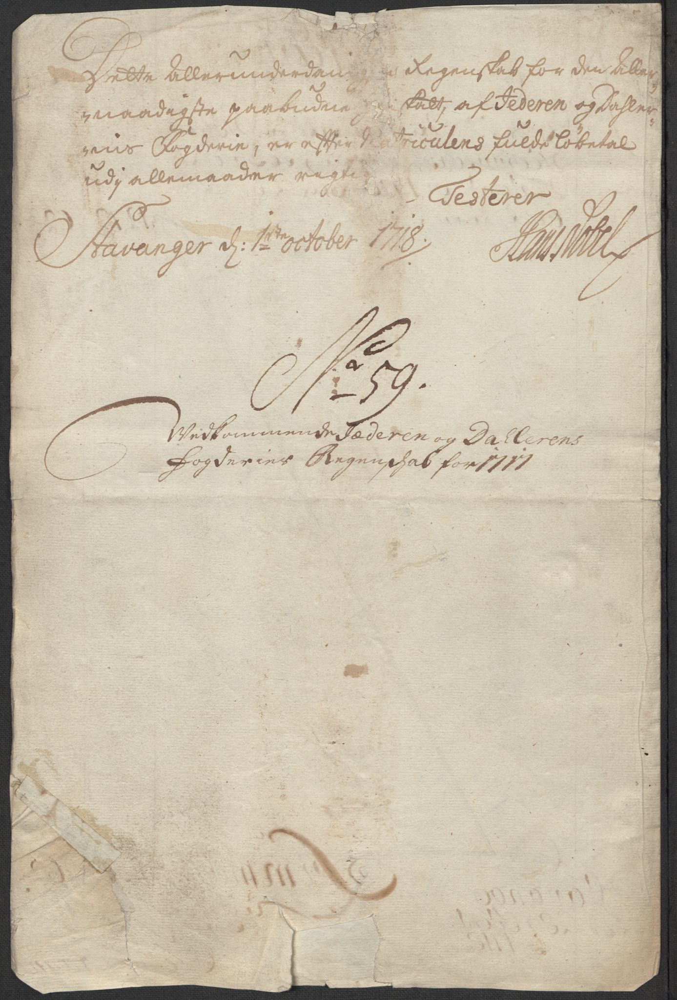 Rentekammeret inntil 1814, Reviderte regnskaper, Fogderegnskap, RA/EA-4092/R46/L2742: Fogderegnskap Jæren og Dalane, 1717, s. 199