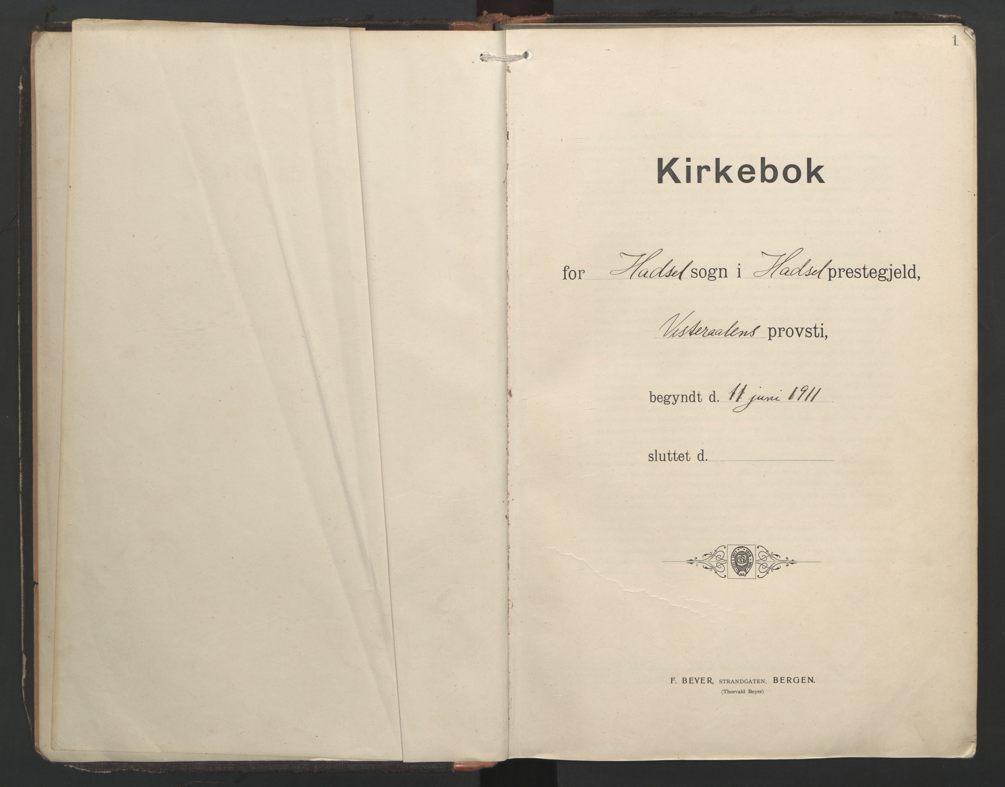 Ministerialprotokoller, klokkerbøker og fødselsregistre - Nordland, SAT/A-1459/888/L1249: Ministerialbok nr. 888A15, 1911-1929, s. 1