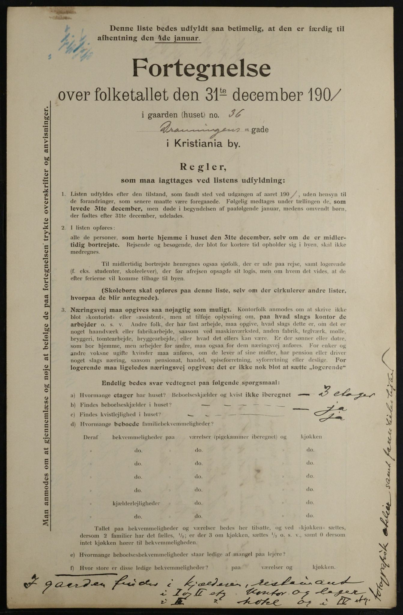 OBA, Kommunal folketelling 31.12.1901 for Kristiania kjøpstad, 1901, s. 2823