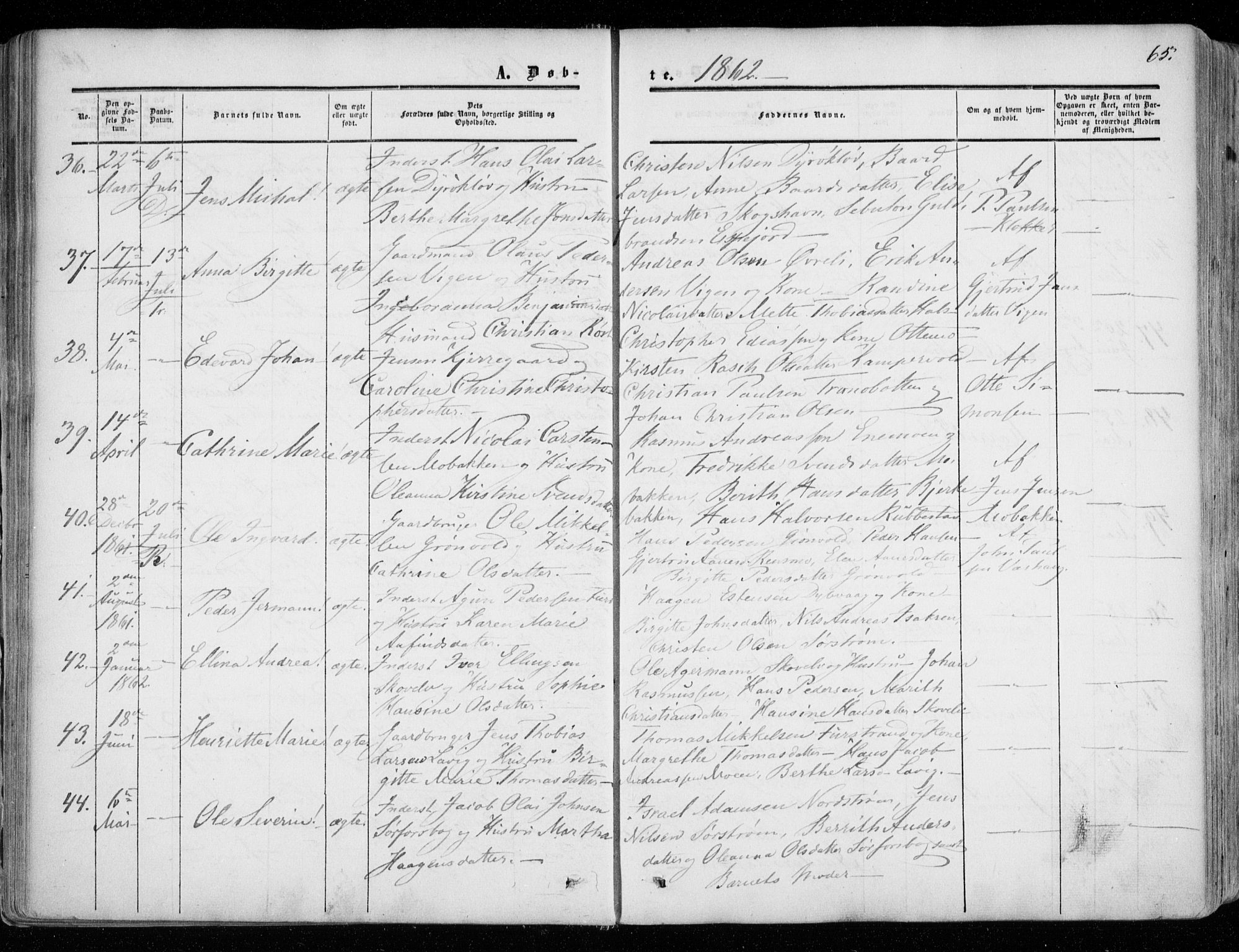 Tranøy sokneprestkontor, AV/SATØ-S-1313/I/Ia/Iaa/L0007kirke: Ministerialbok nr. 7, 1856-1866, s. 65