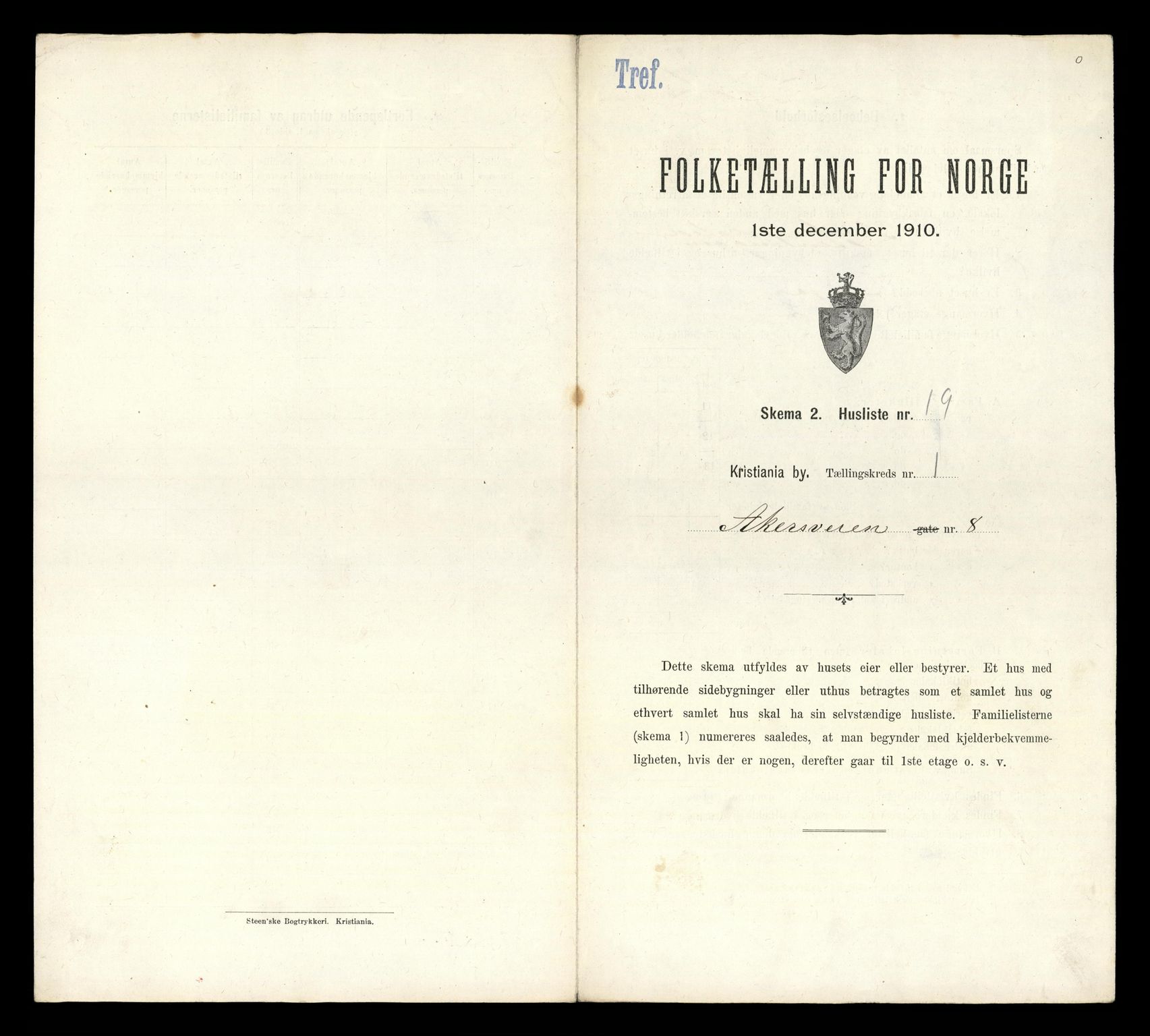 RA, Folketelling 1910 for 0301 Kristiania kjøpstad, 1910, s. 2317