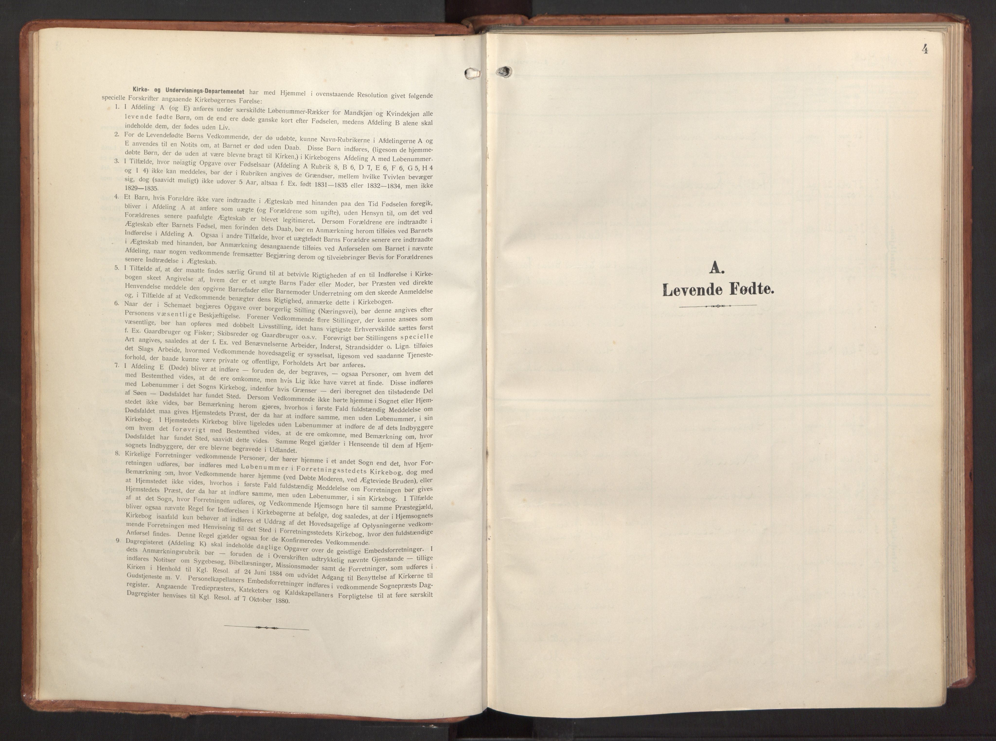 Fana Sokneprestembete, SAB/A-75101/H/Haa/Haab/L0004: Ministerialbok nr. B 4, 1908-1915, s. 4