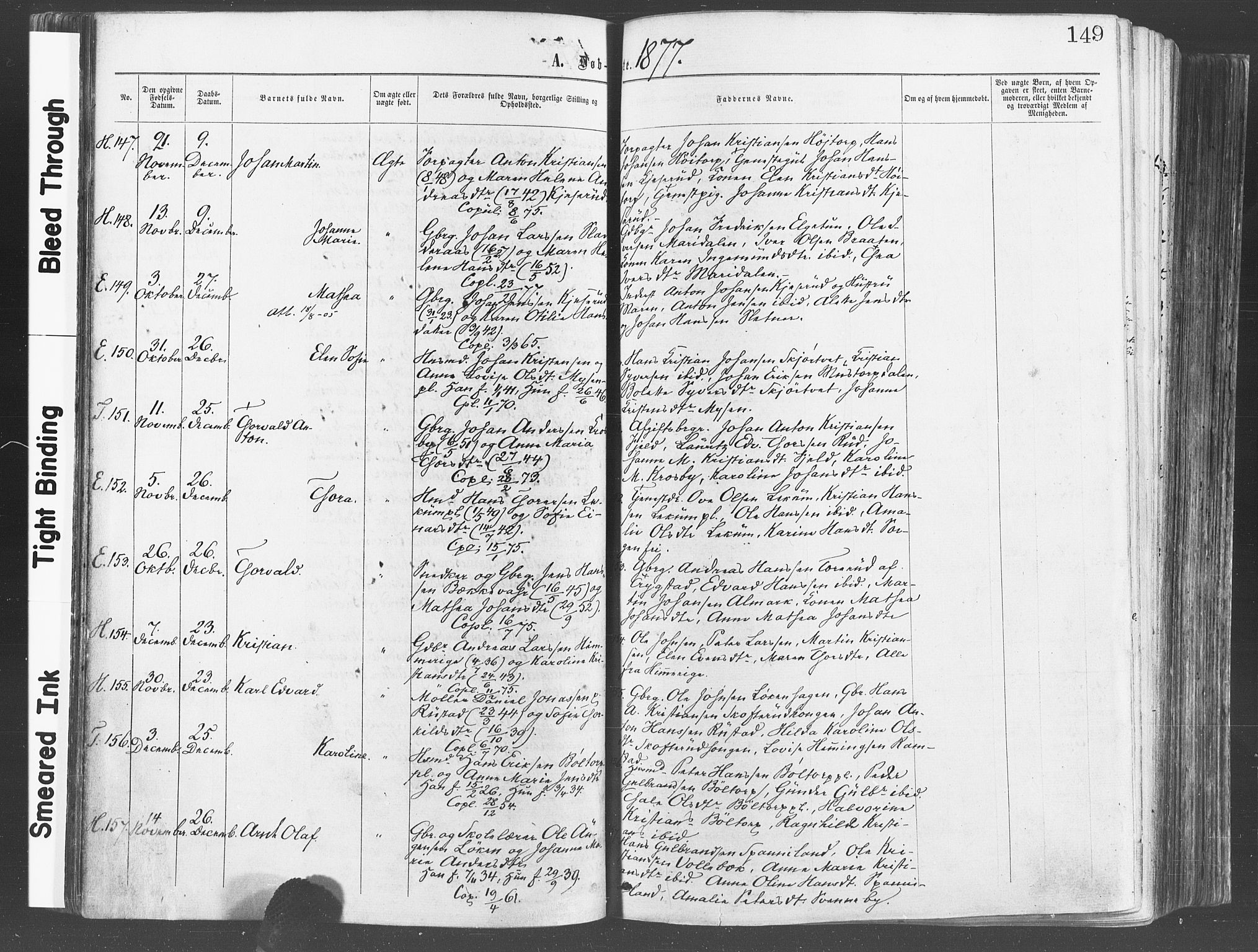 Eidsberg prestekontor Kirkebøker, AV/SAO-A-10905/F/Fa/L0011: Ministerialbok nr. I 11, 1867-1878, s. 149