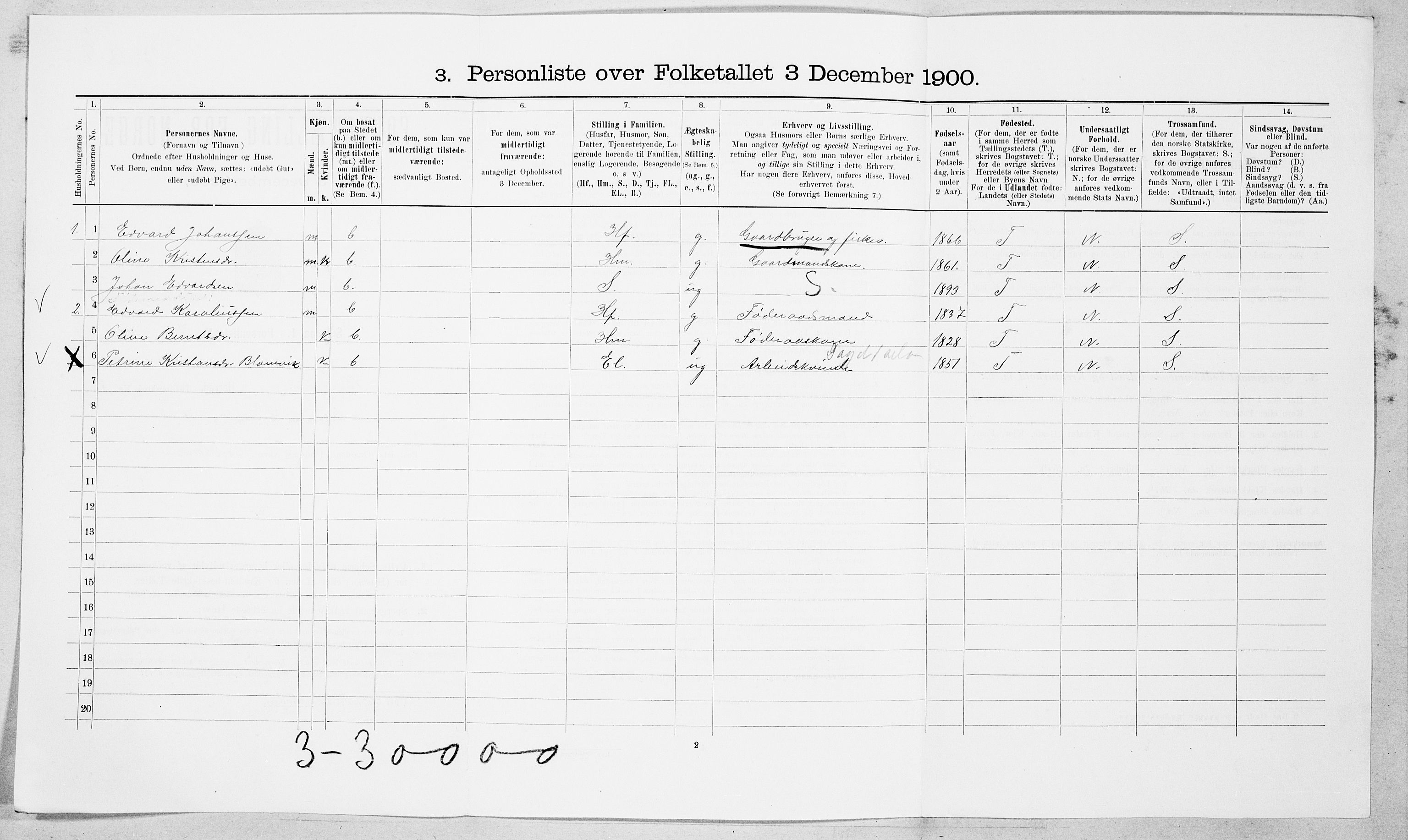 SAT, Folketelling 1900 for 1531 Borgund herred, 1900, s. 824