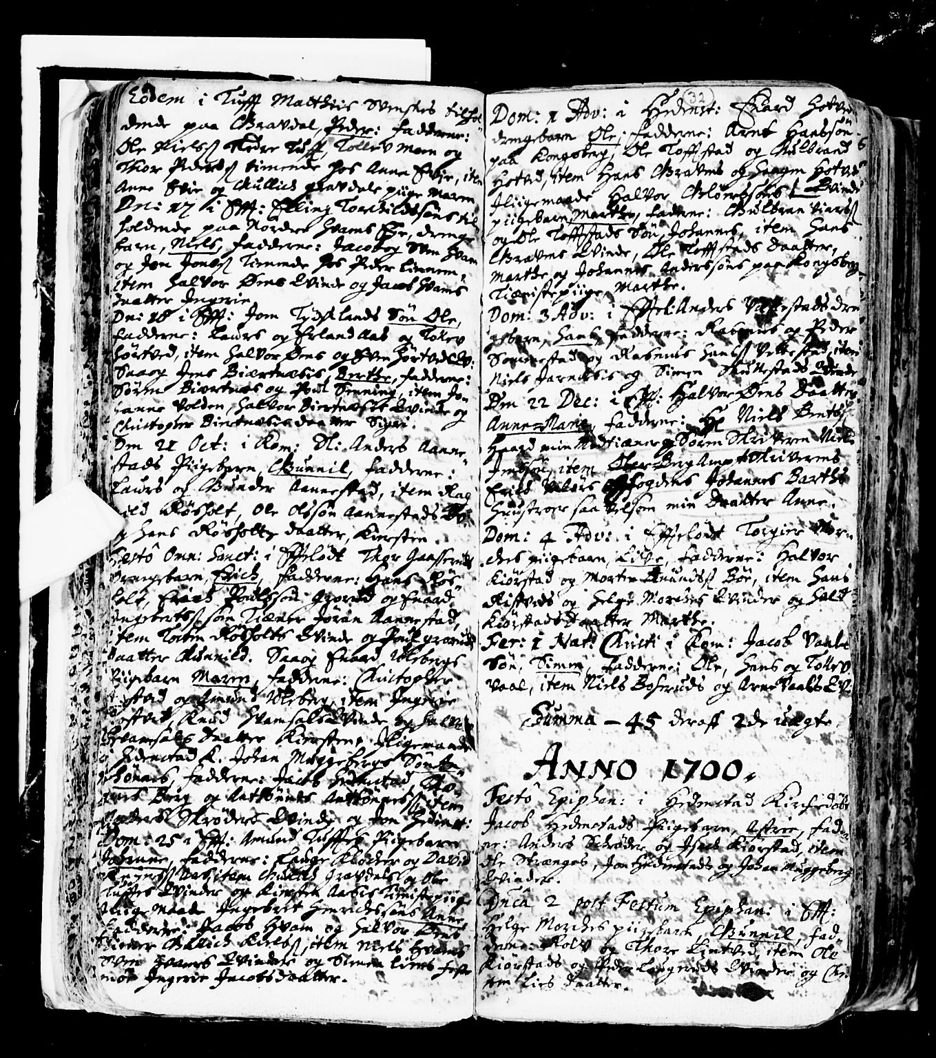 Sandsvær kirkebøker, SAKO/A-244/F/Fa/L0001: Ministerialbok nr. I 1, 1665-1725, s. 32