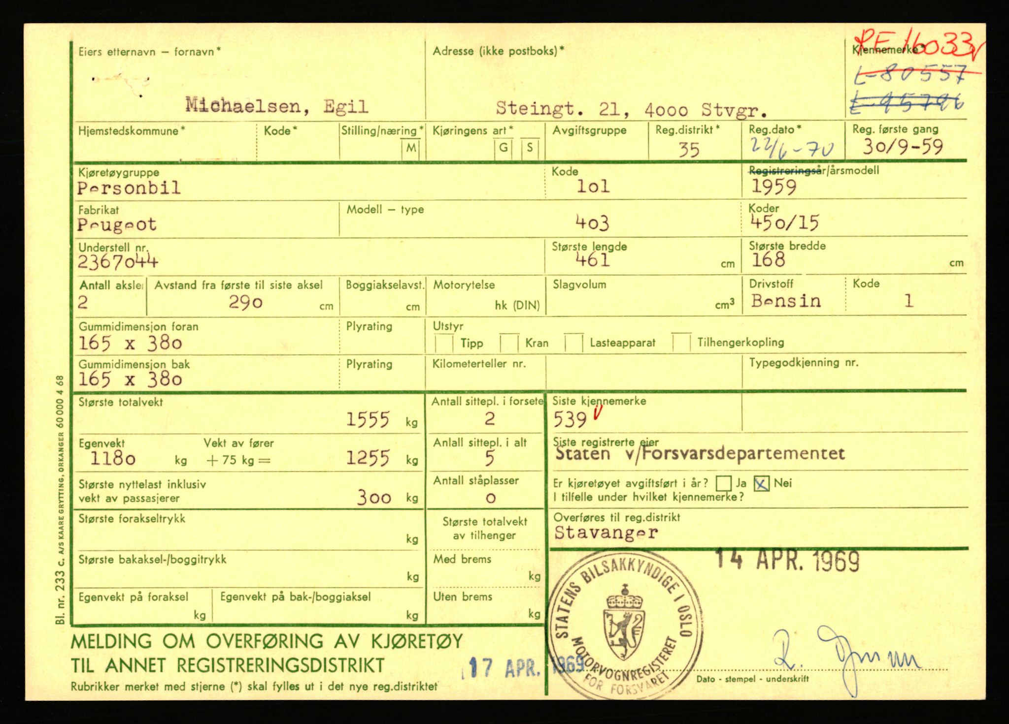 Stavanger trafikkstasjon, AV/SAST-A-101942/0/F/L0071: L-80500 - L-82199, 1930-1971, s. 95