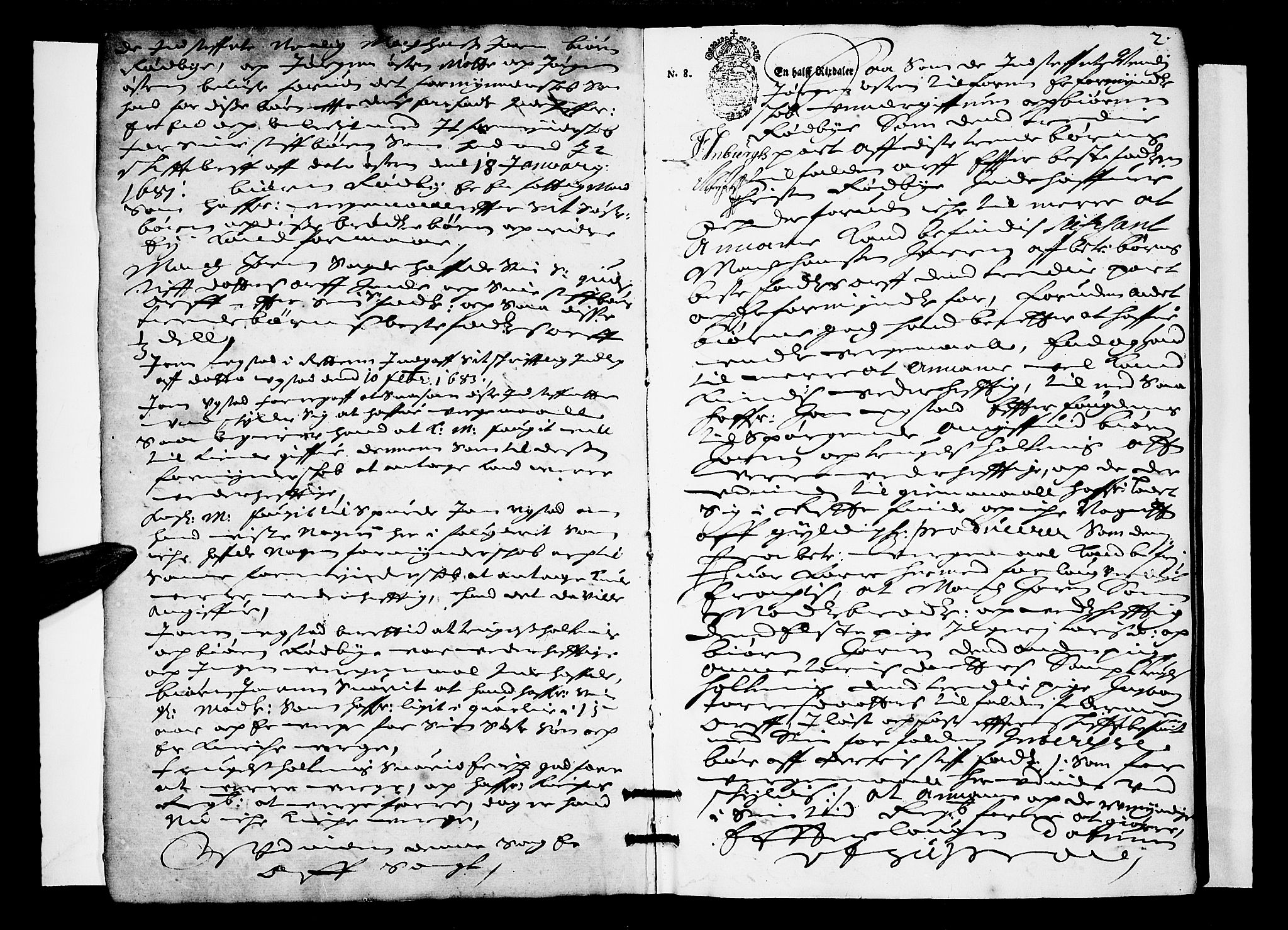 Lier, Røyken og Hurum sorenskriveri, SAKO/A-89/F/Fa/L0024: Tingbok, 1683, s. 2