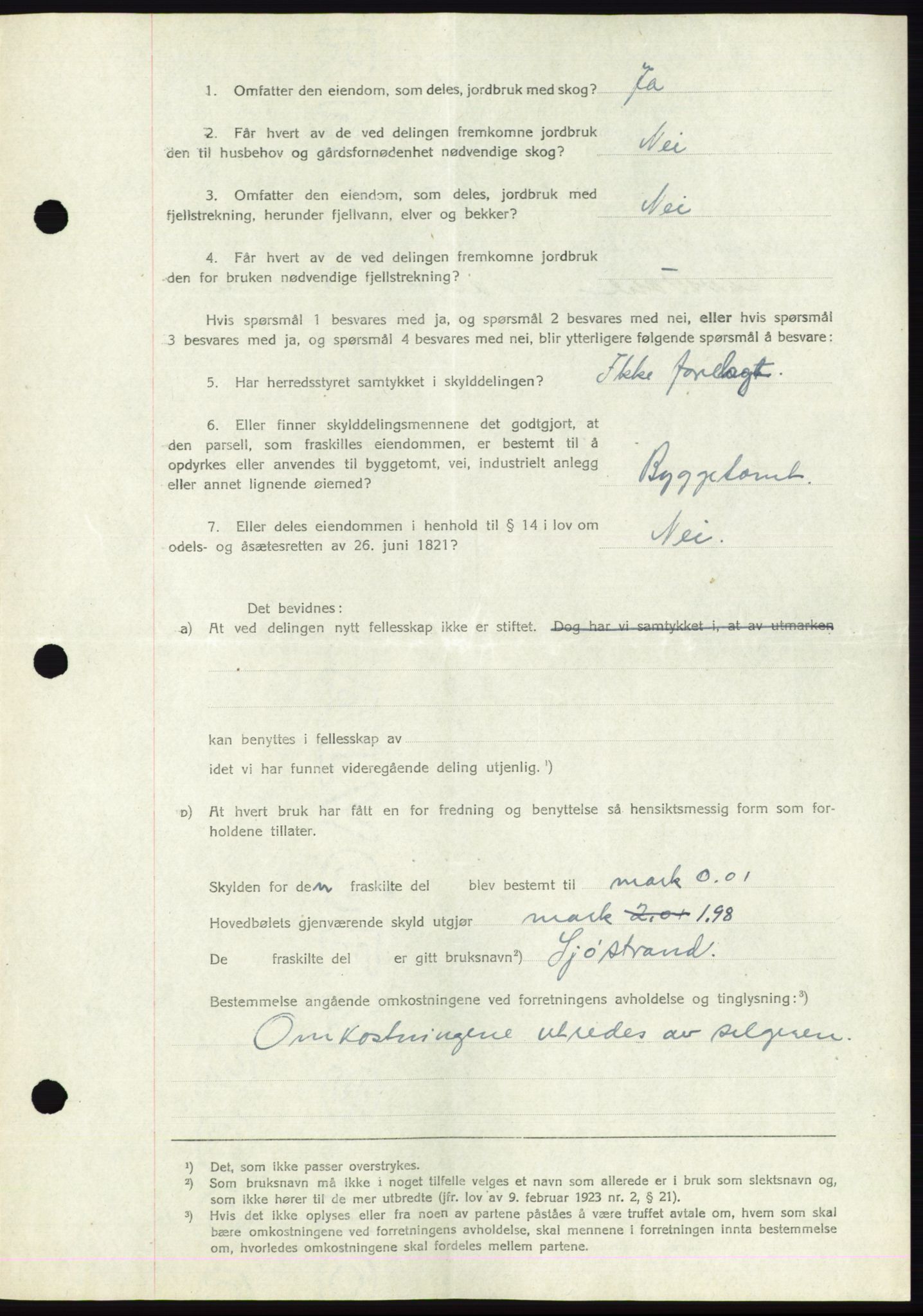 Namdal sorenskriveri, SAT/A-4133/1/2/2C: Pantebok nr. -, 1946-1947, Dagboknr: 2517/1946