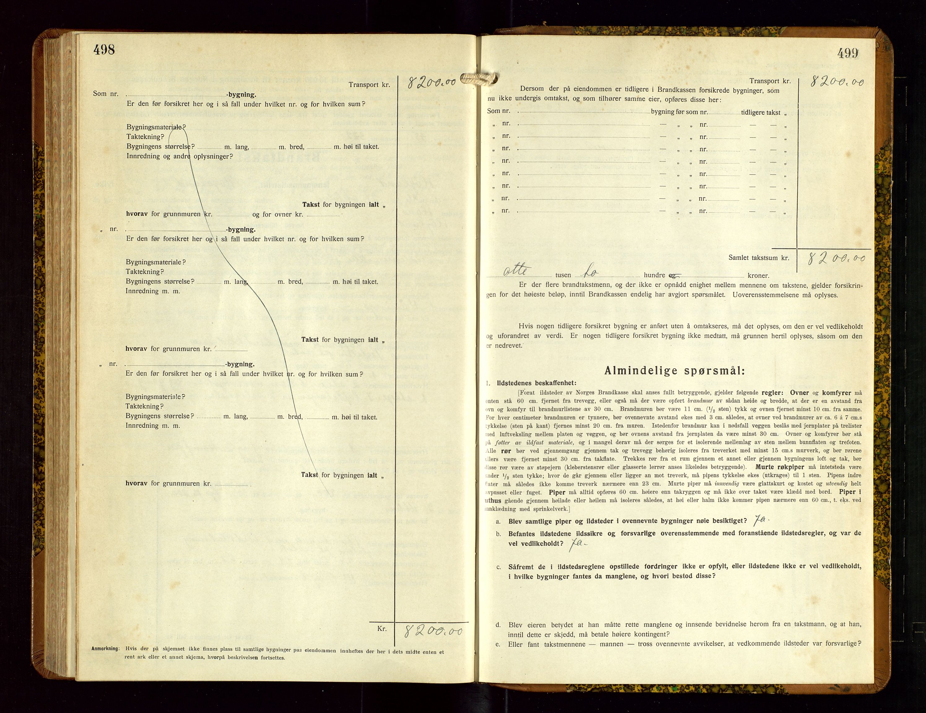 Høyland/Sandnes lensmannskontor, AV/SAST-A-100166/Gob/L0005: "Brandtakstprotokoll", 1933-1936, s. 498-499