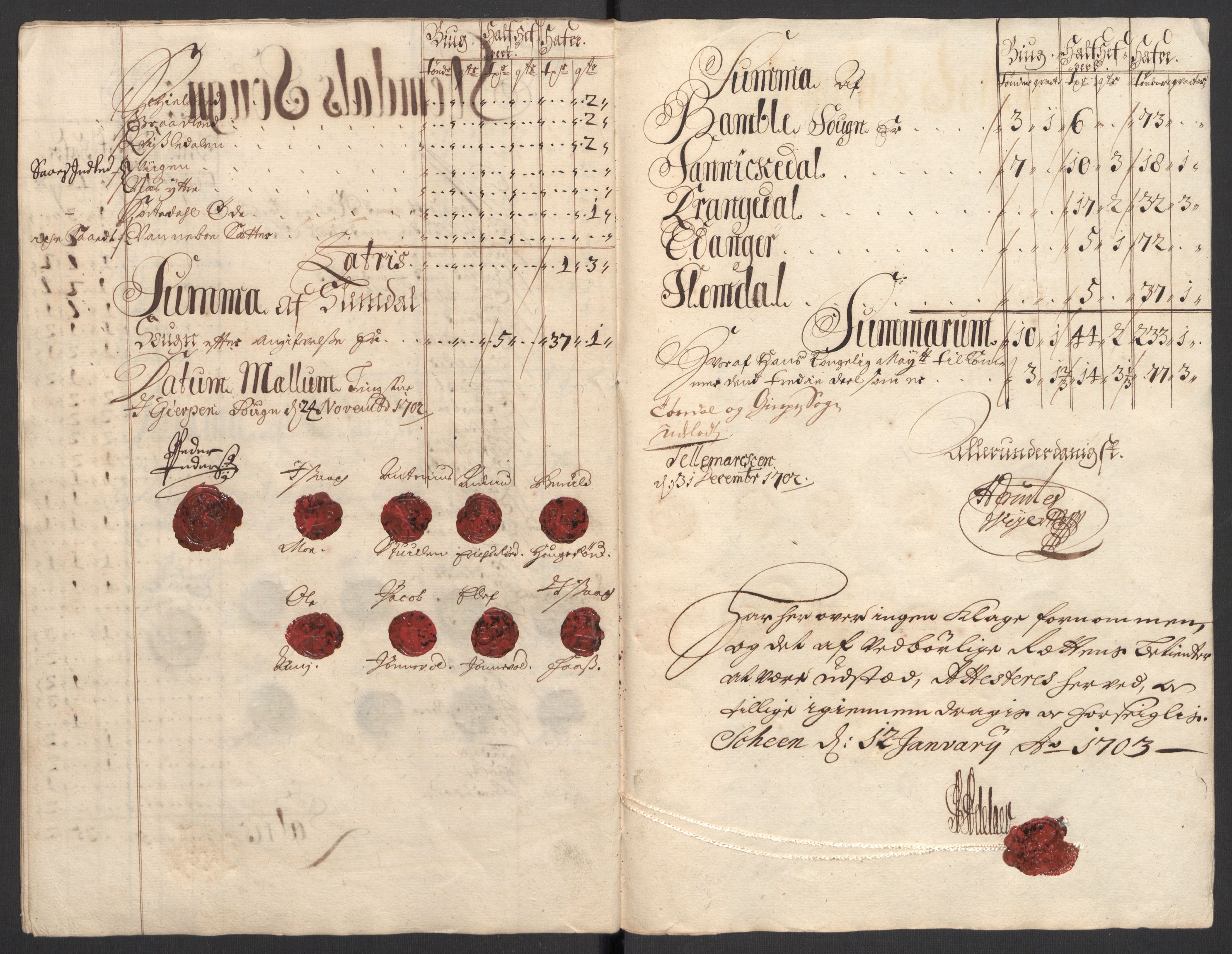 Rentekammeret inntil 1814, Reviderte regnskaper, Fogderegnskap, AV/RA-EA-4092/R36/L2107: Fogderegnskap Øvre og Nedre Telemark og Bamble, 1702, s. 86