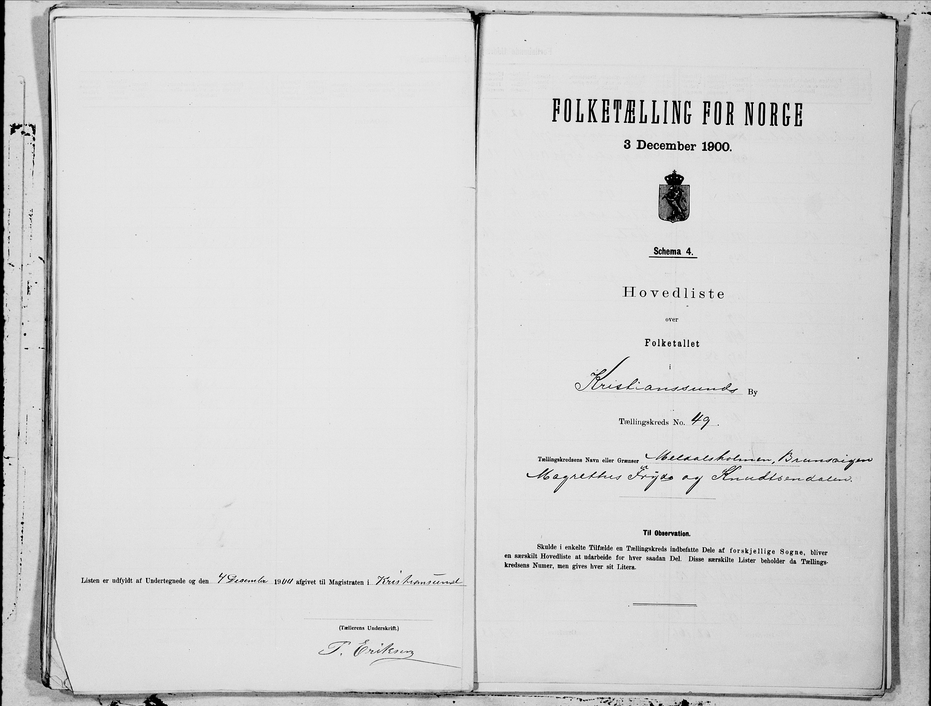 SAT, Folketelling 1900 for 1503 Kristiansund kjøpstad, 1900, s. 98