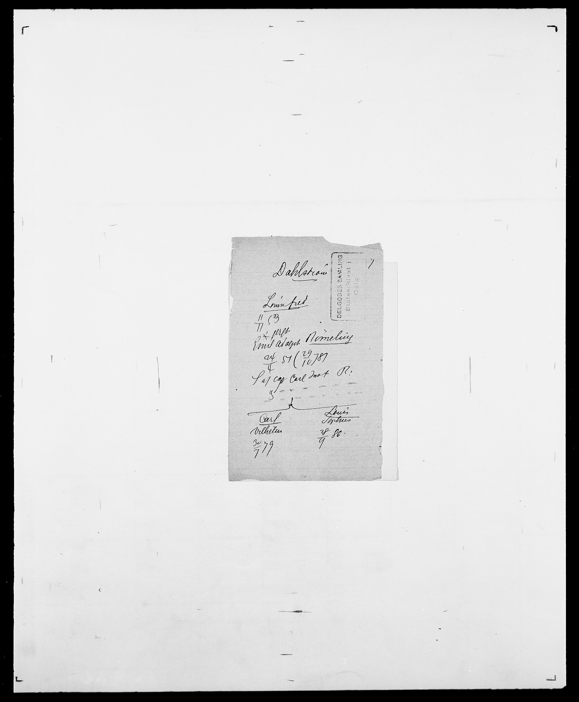 Delgobe, Charles Antoine - samling, SAO/PAO-0038/D/Da/L0009: Dahl - v. Düren, s. 220