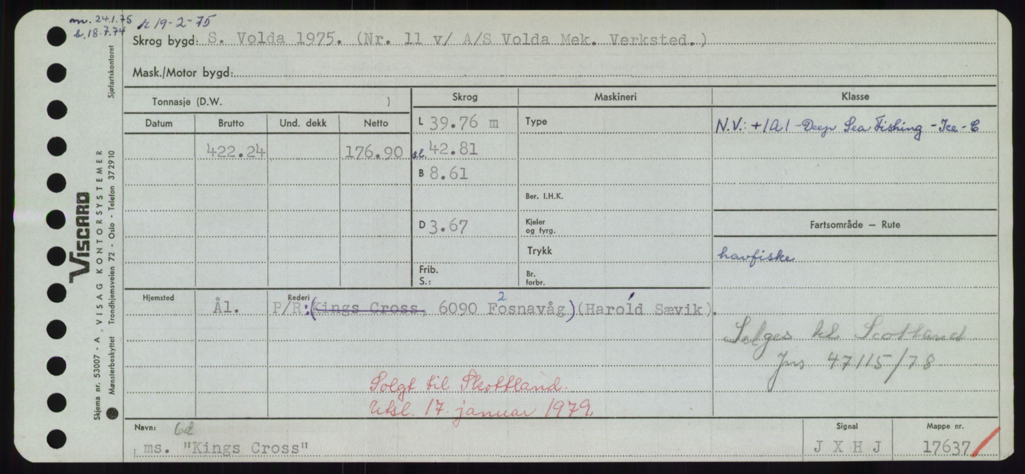 Sjøfartsdirektoratet med forløpere, Skipsmålingen, RA/S-1627/H/Hd/L0020: Fartøy, K-Kon, s. 255