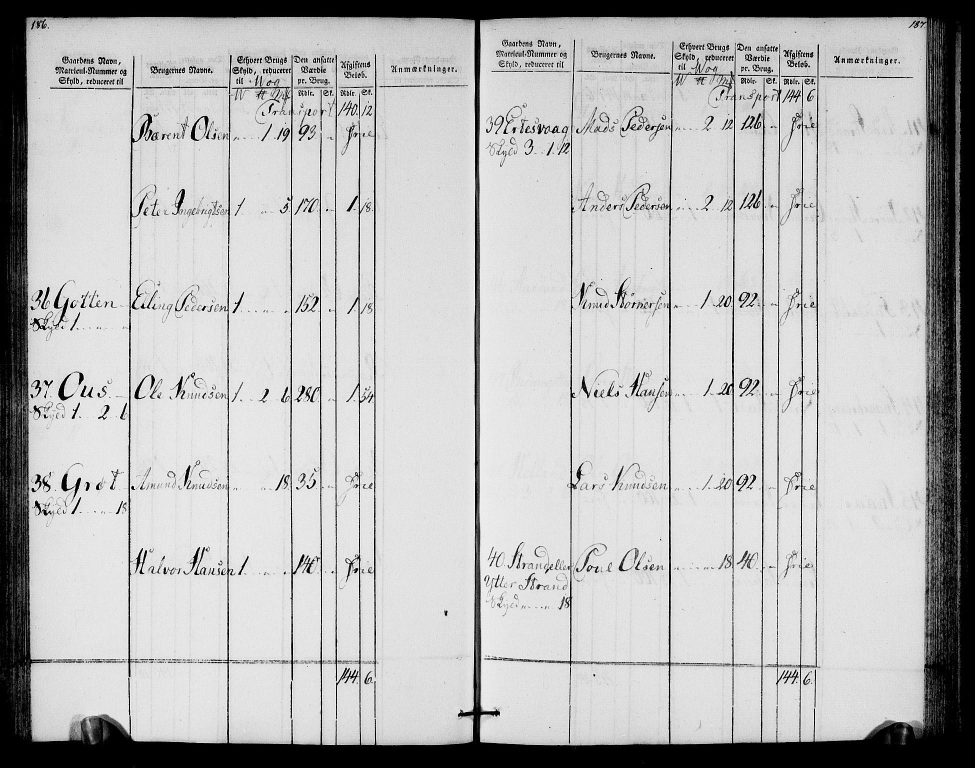 Rentekammeret inntil 1814, Realistisk ordnet avdeling, AV/RA-EA-4070/N/Ne/Nea/L0125a: Sunnmøre fogderi. Oppebørselsregister for fogderiets nordre del, 1803, s. 95