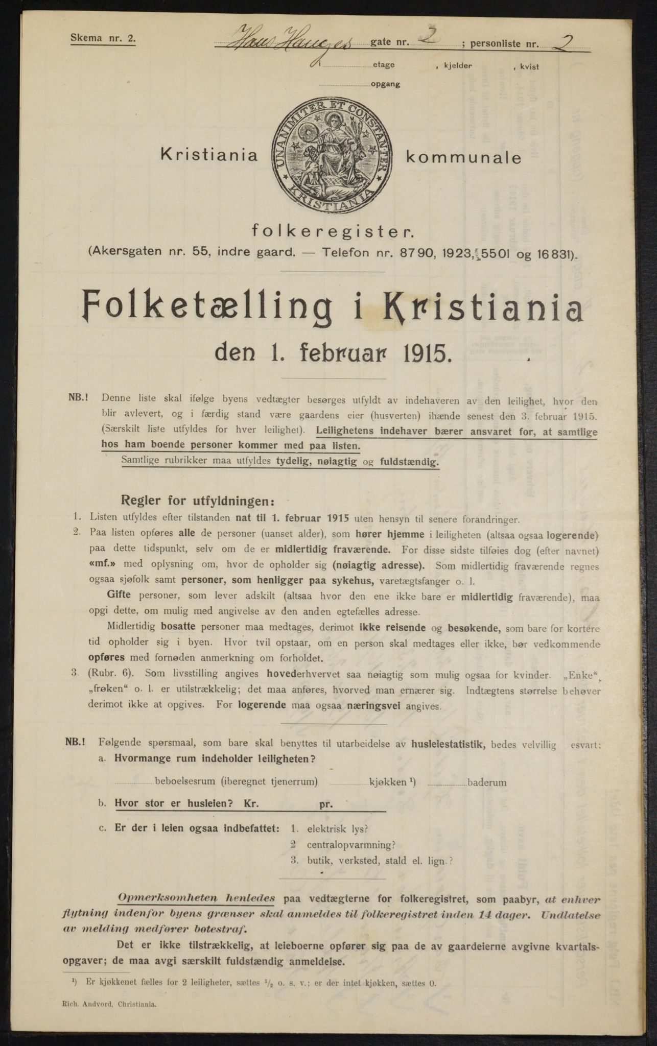 OBA, Kommunal folketelling 1.2.1915 for Kristiania, 1915, s. 34342