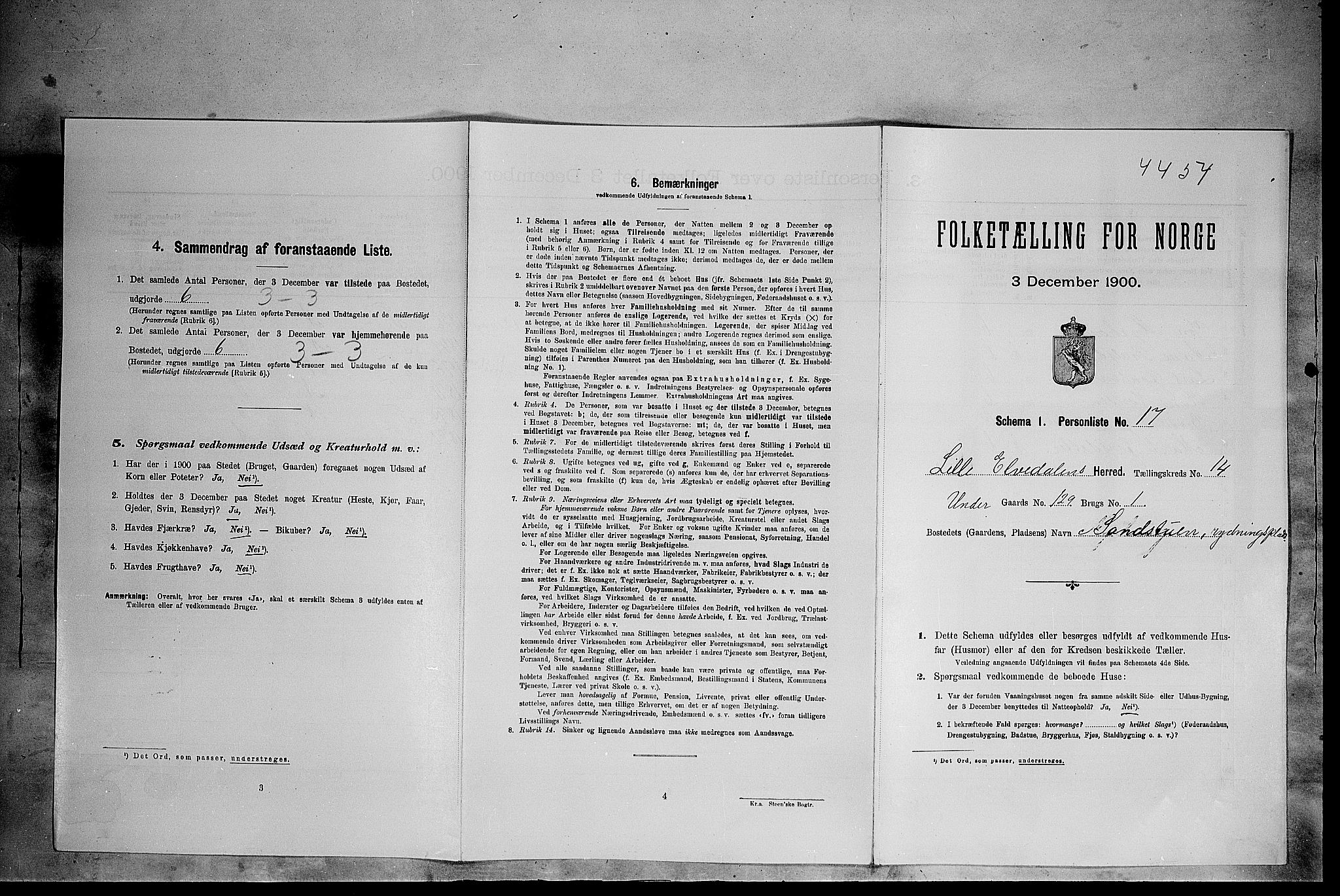 SAH, Folketelling 1900 for 0438 Lille Elvedalen herred, 1900, s. 1062