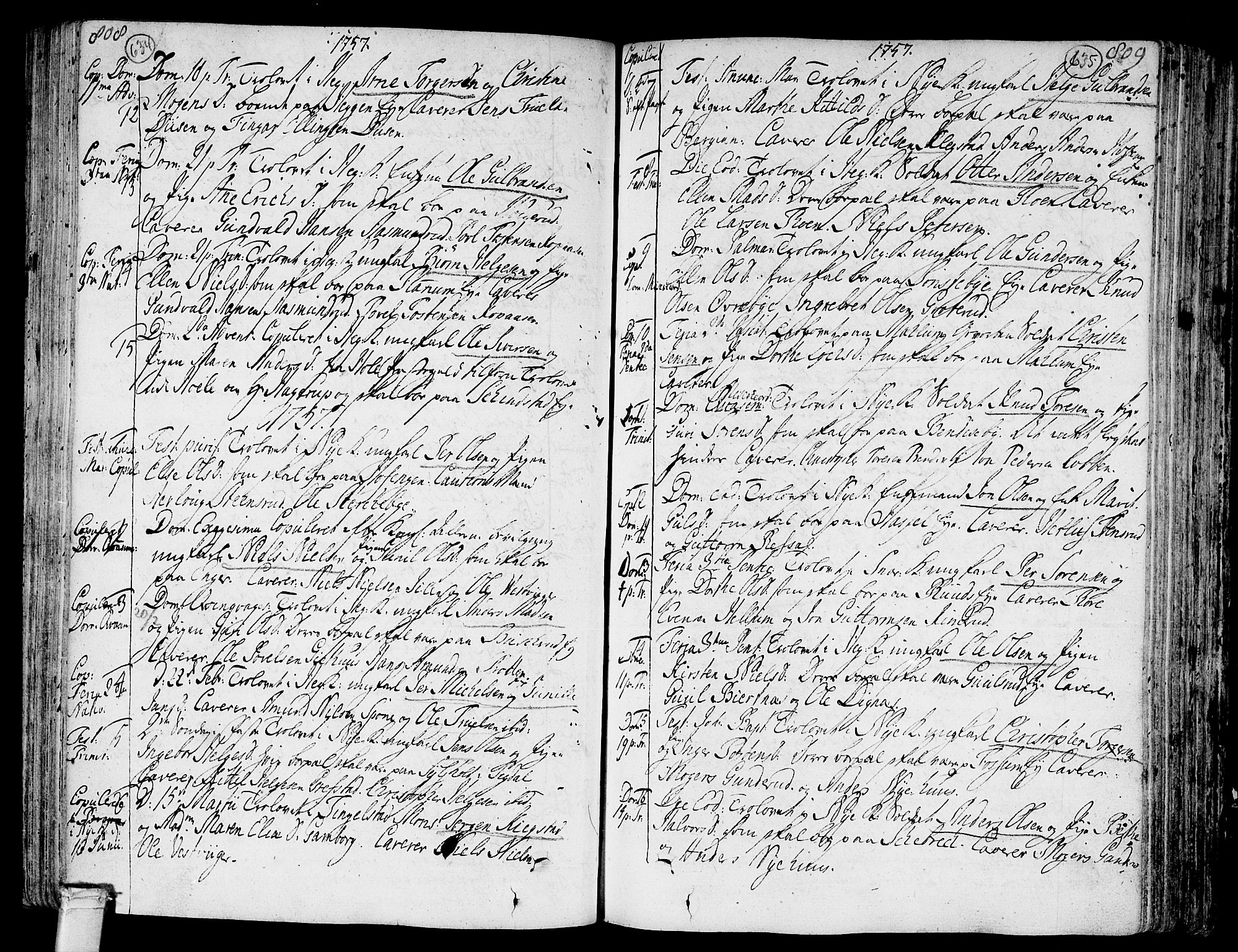 Modum kirkebøker, AV/SAKO-A-234/F/Fa/L0002: Ministerialbok nr. 2, 1741-1782, s. 634-635