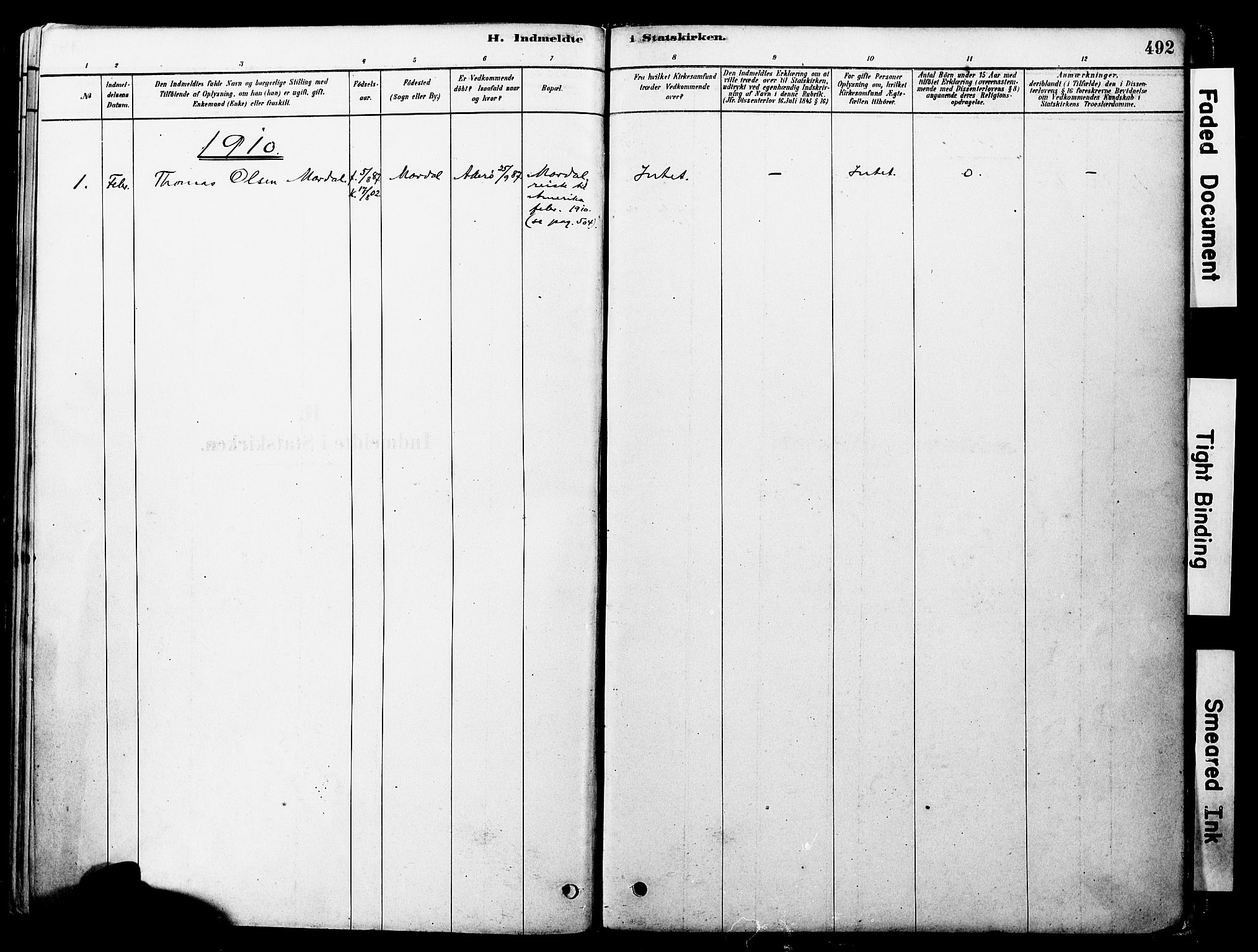 Ministerialprotokoller, klokkerbøker og fødselsregistre - Møre og Romsdal, AV/SAT-A-1454/560/L0721: Ministerialbok nr. 560A05, 1878-1917, s. 492