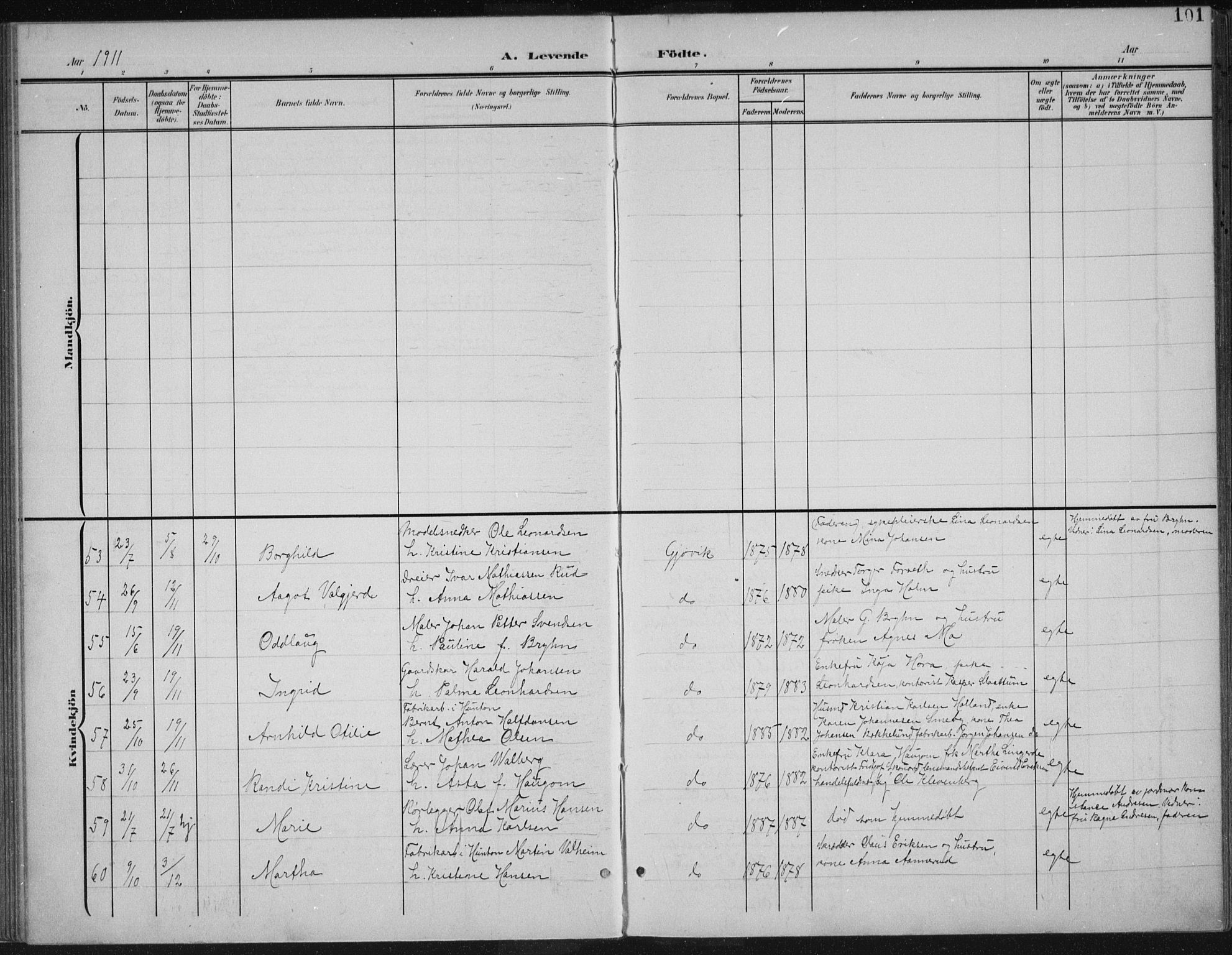 Vardal prestekontor, SAH/PREST-100/H/Ha/Haa/L0013: Ministerialbok nr. 13, 1901-1911, s. 101