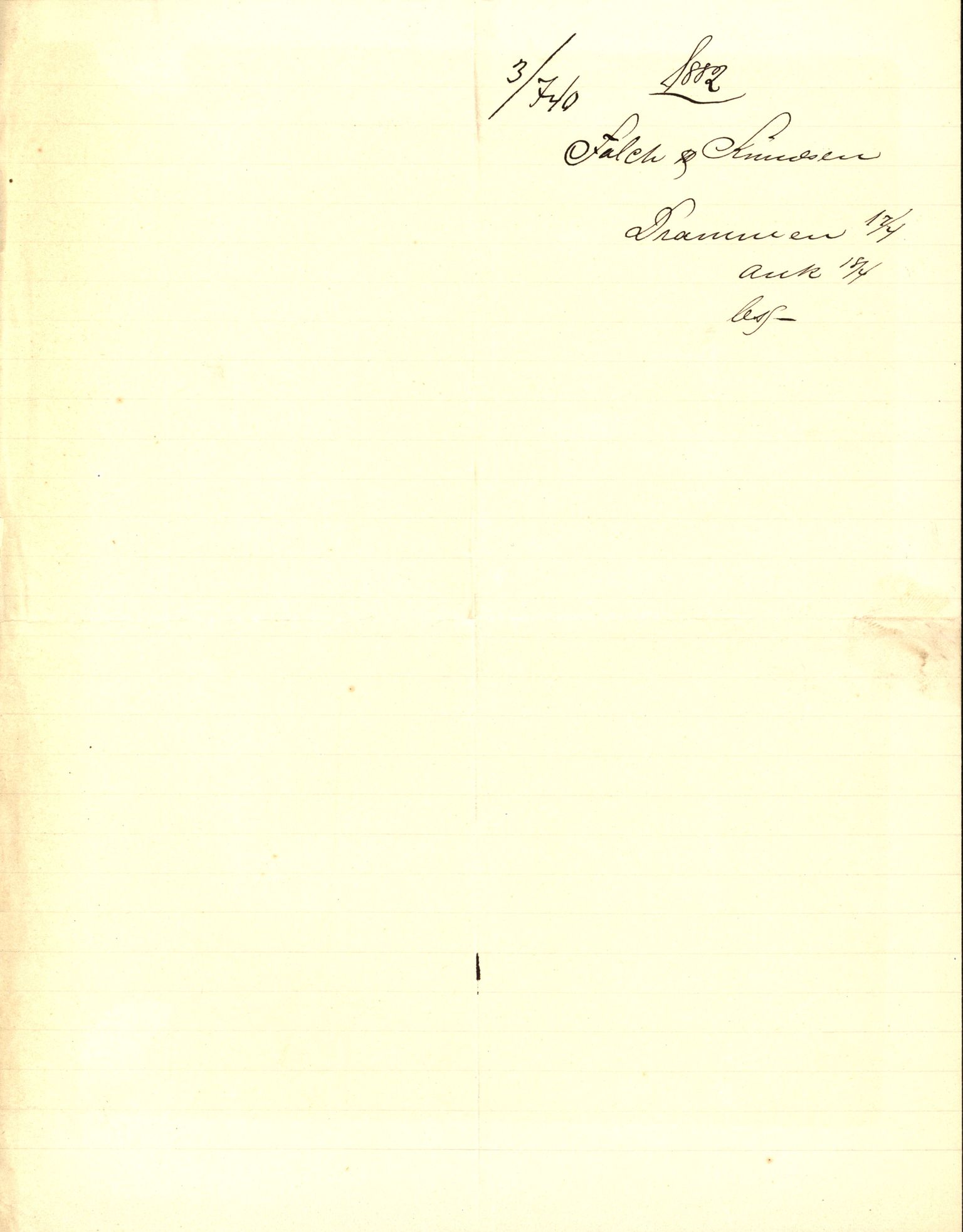 Pa 63 - Østlandske skibsassuranceforening, VEMU/A-1079/G/Ga/L0015/0007: Havaridokumenter / Jil, B.M. Width, Luca, Flora, Drammen, 1882, s. 71