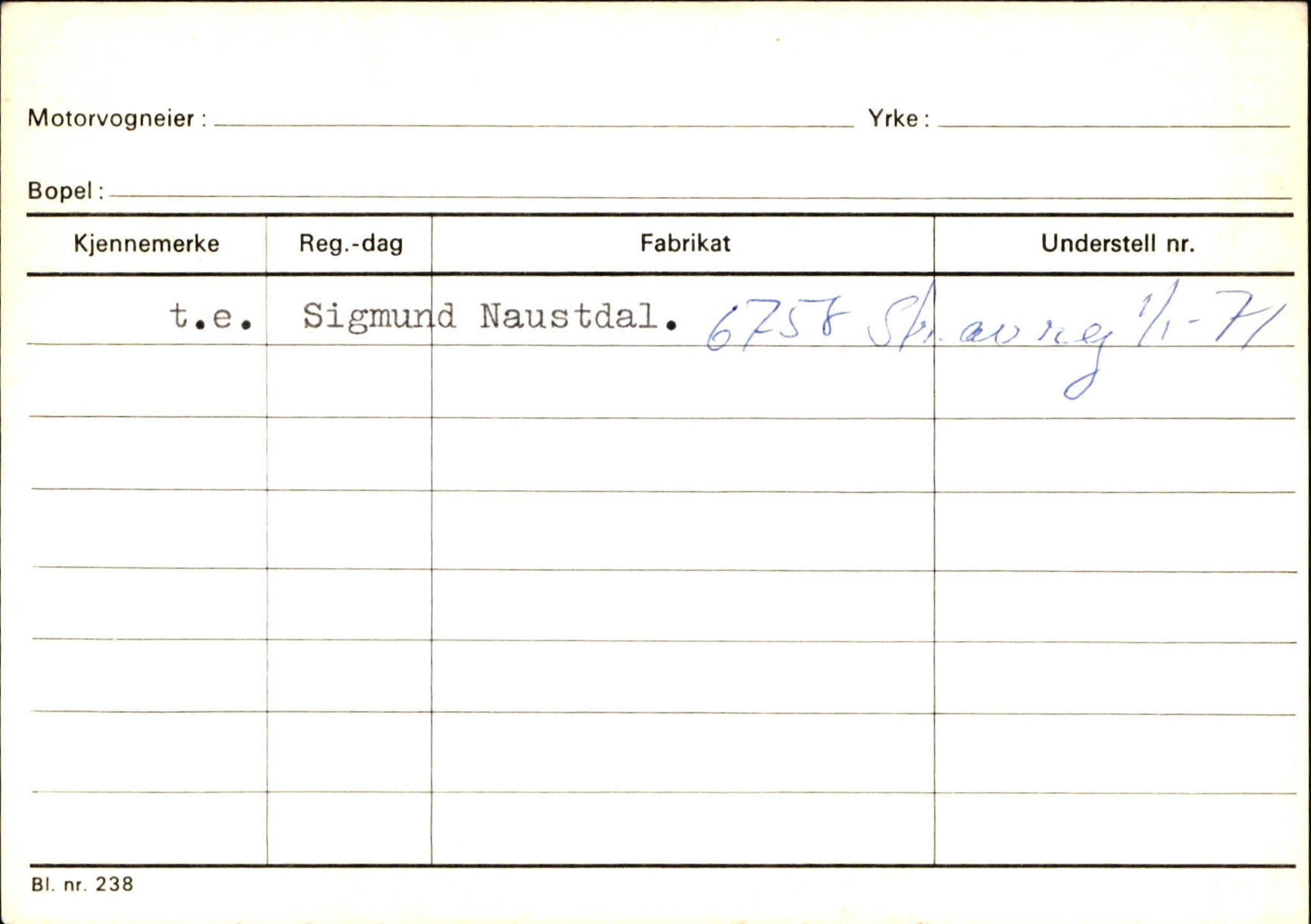 Statens vegvesen, Sogn og Fjordane vegkontor, SAB/A-5301/4/F/L0129: Eigarregistrer Eid A-S, 1945-1975, s. 4