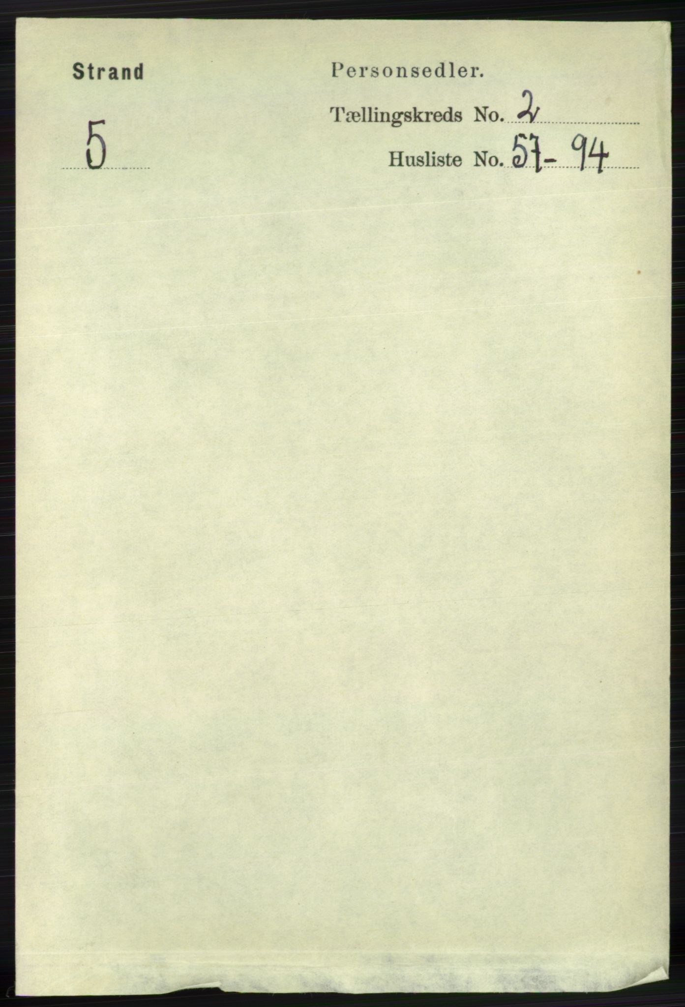 RA, Folketelling 1891 for 1130 Strand herred, 1891, s. 449