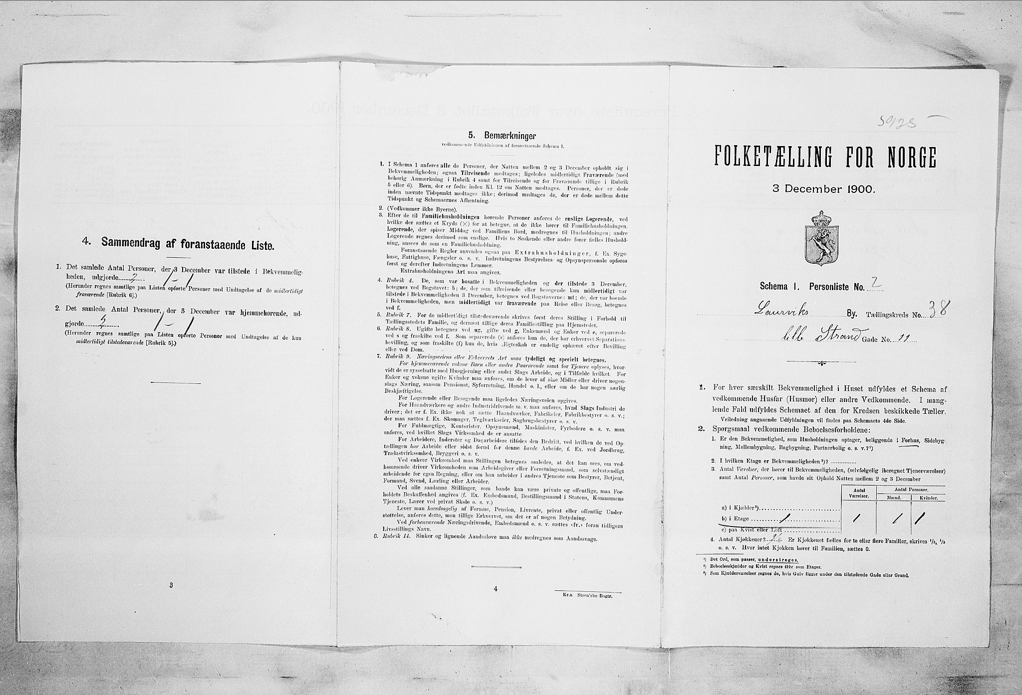 RA, Folketelling 1900 for 0707 Larvik kjøpstad, 1900, s. 5186