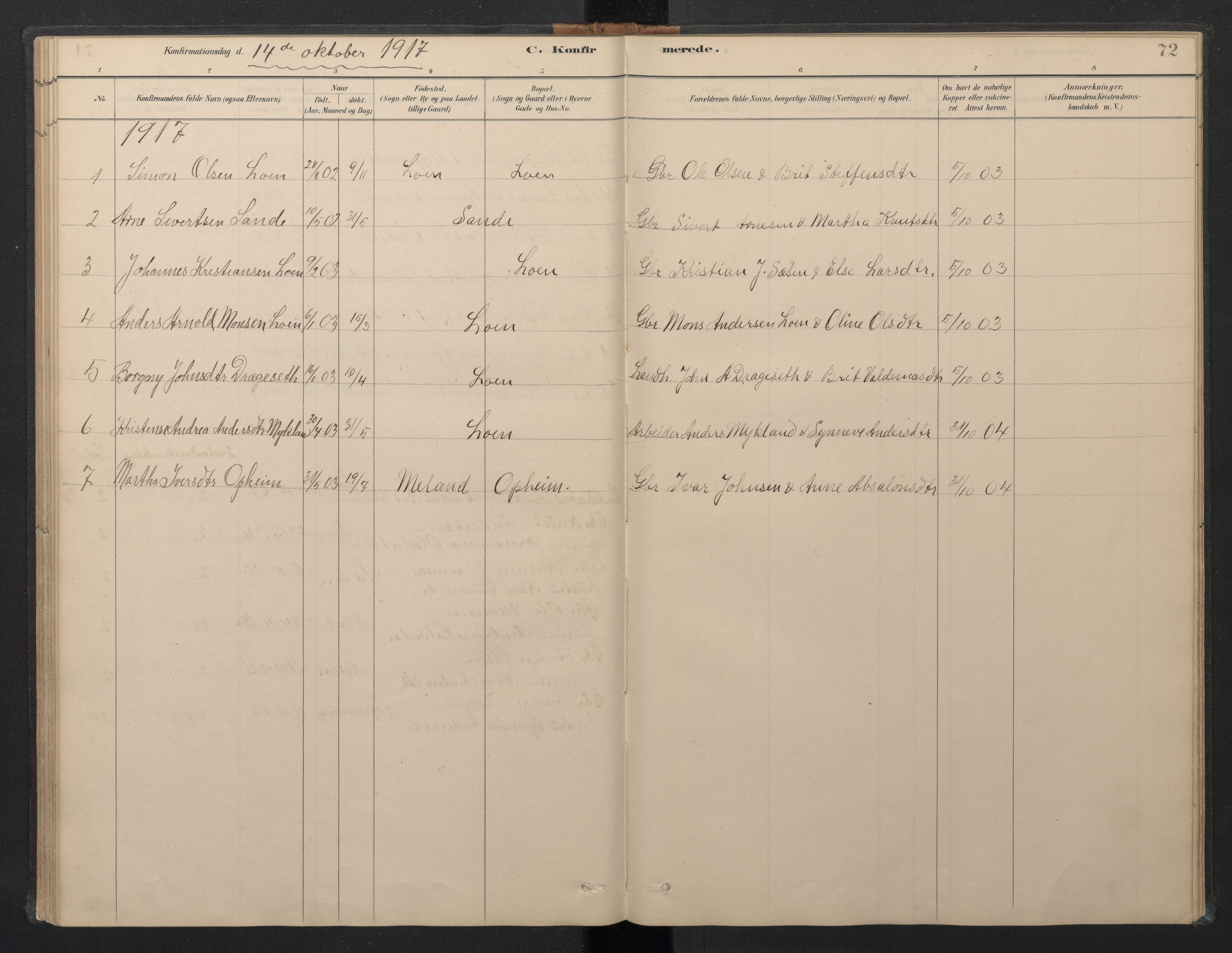 Stryn Sokneprestembete, SAB/A-82501: Klokkerbok nr. B 3, 1881-1918, s. 71b-72a